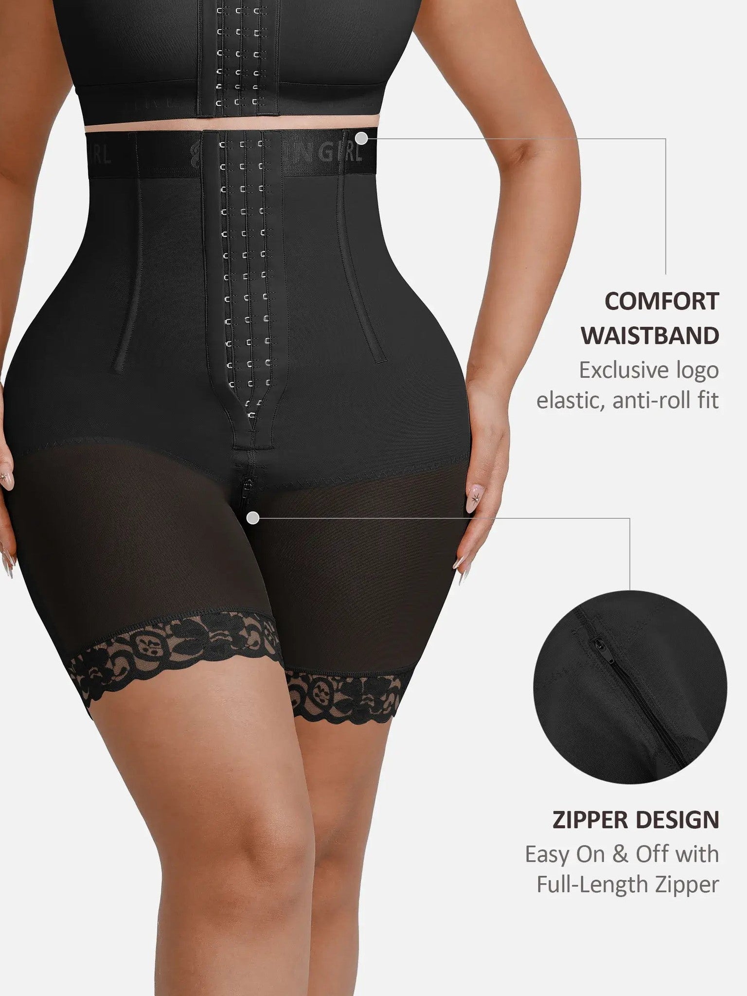 Feelingirl Steel-Boned High-Waist Shaper