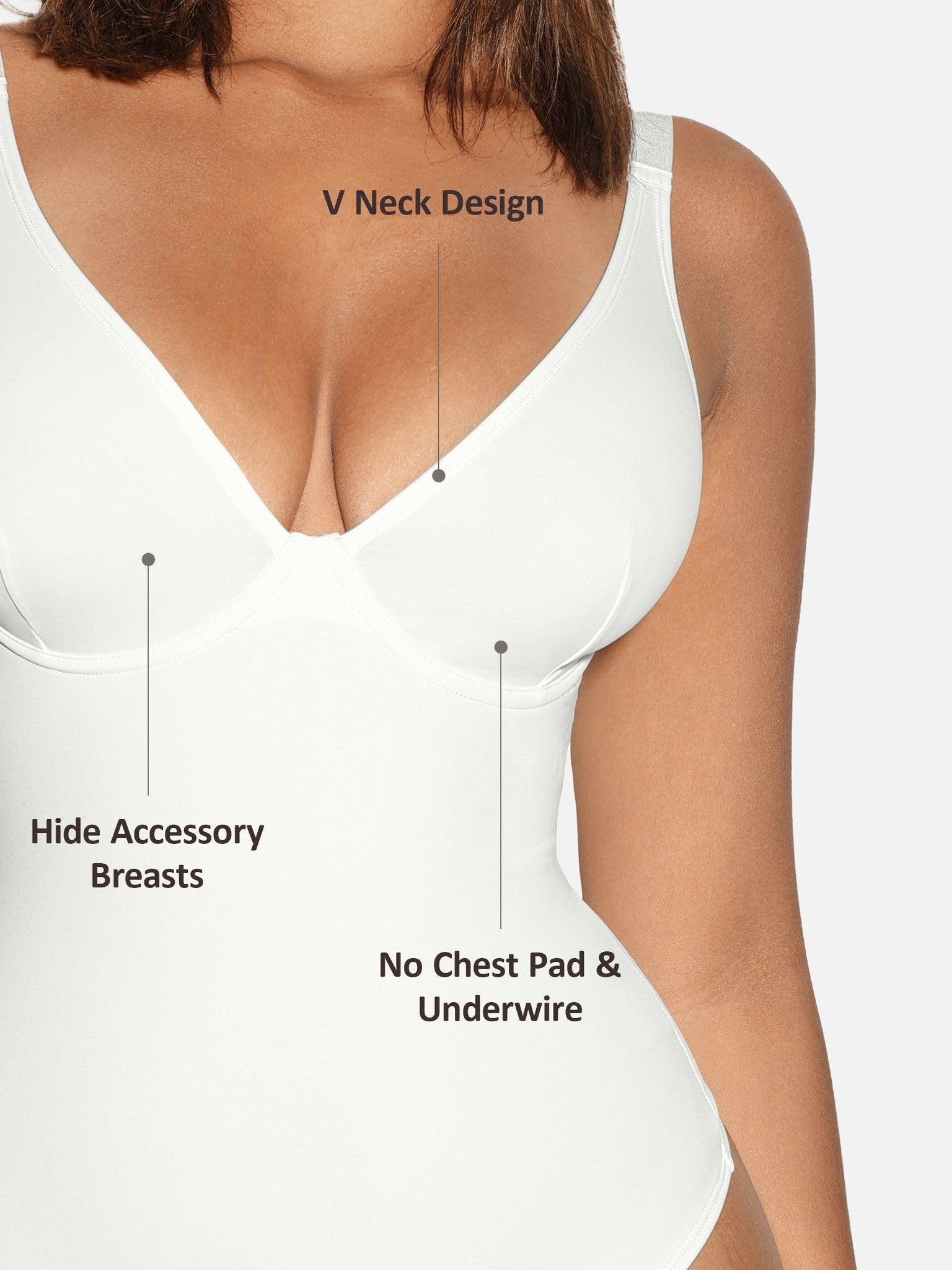 V-Neck Tummy Control Sculpt Bodysuit