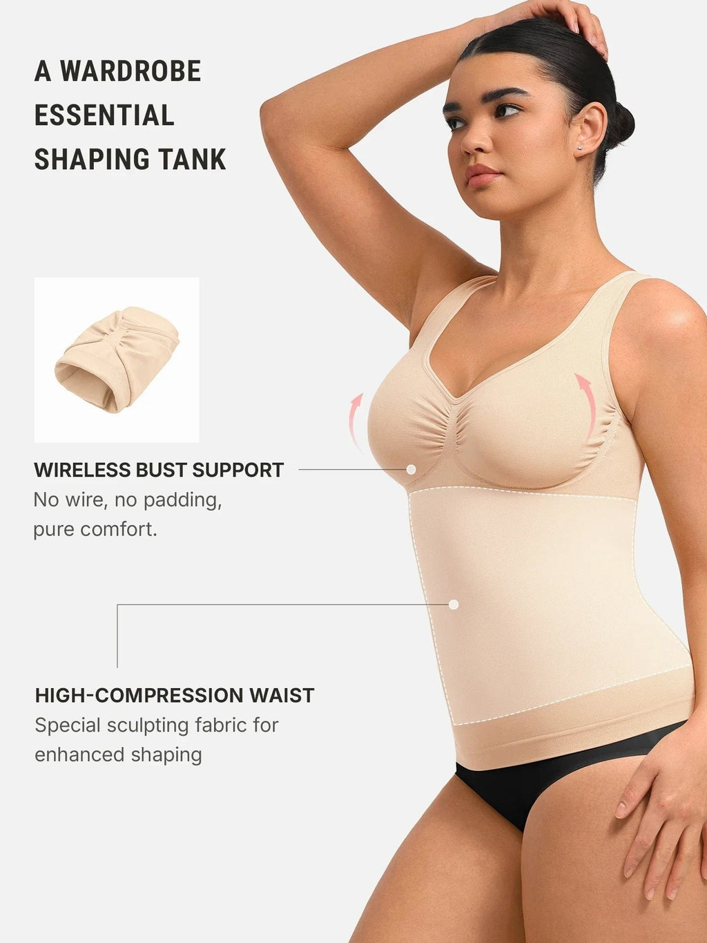 Seamless Everyday Tummy Control Wide Strap Tank Top