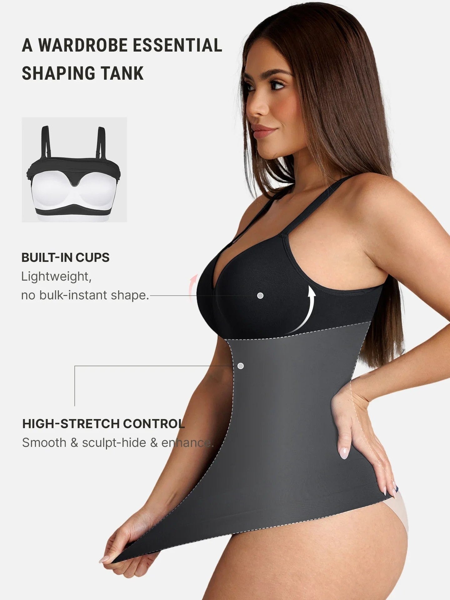 Feelingirl Seamless Built-In Bra Cami Top