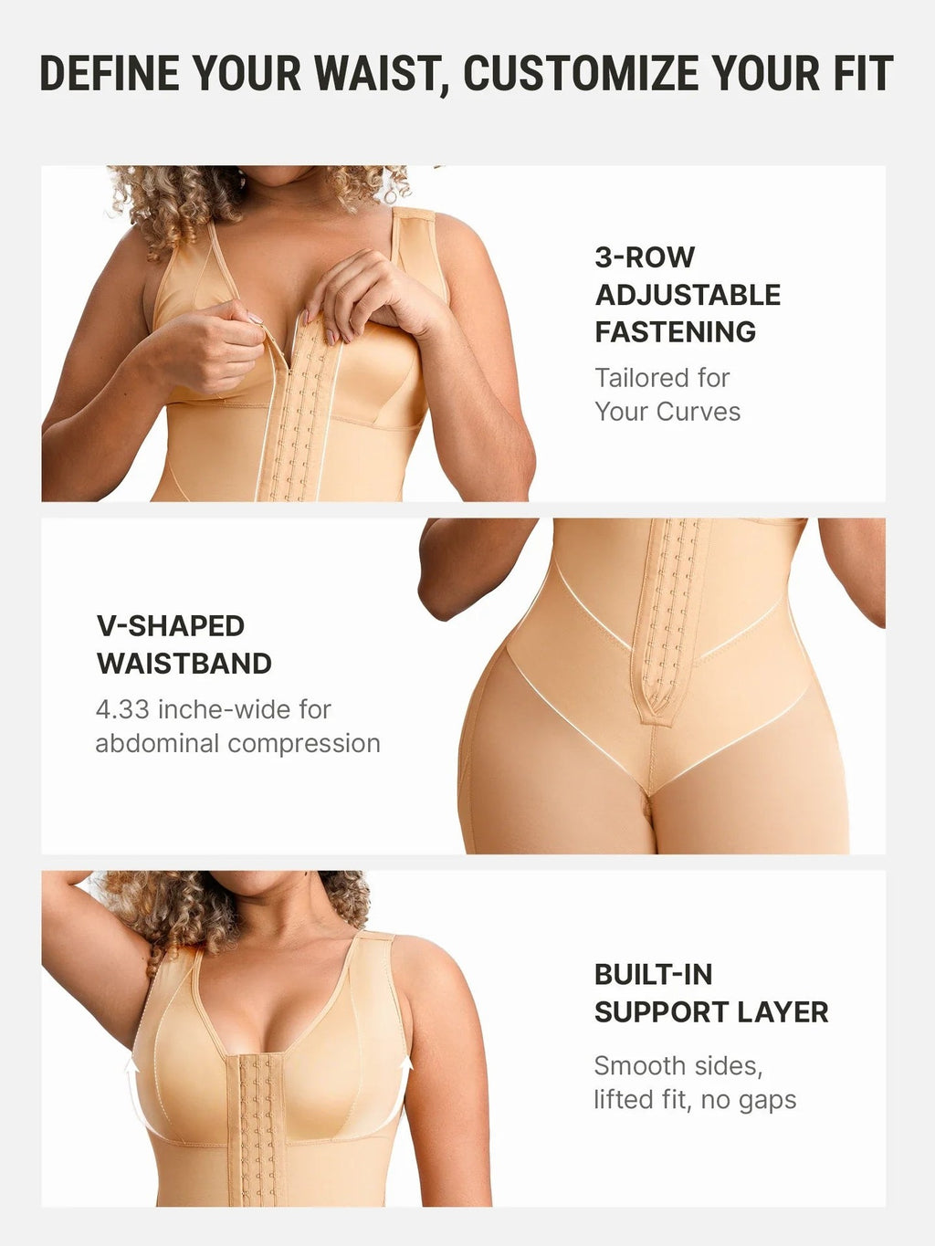 Feelingirl FeelVibe V-Band Waist Snatching Contour Bodysuit