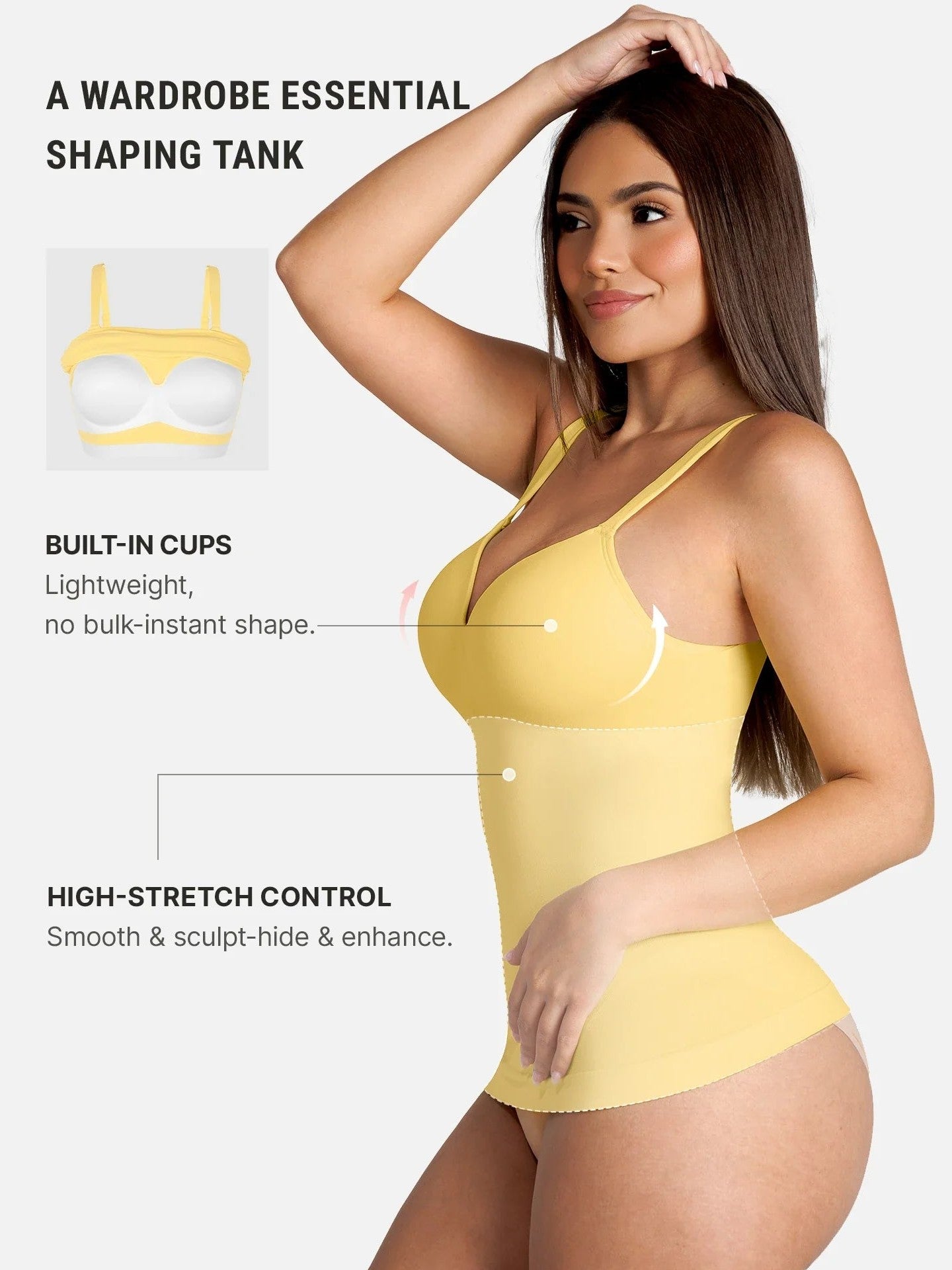 Feelingirl Seamless Built-In Bra Cami Top