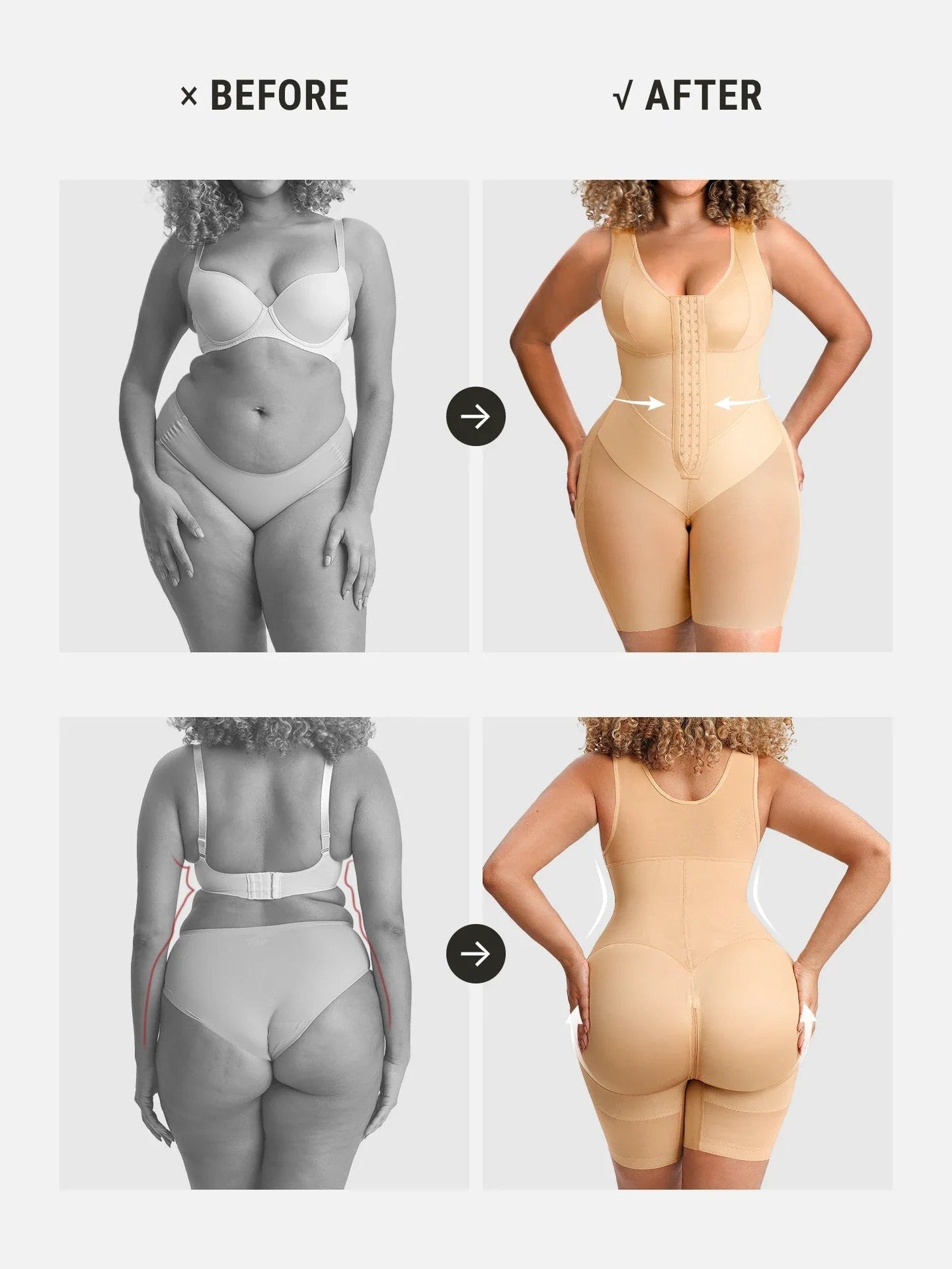 Feelingirl FeelVibe V-Band Waist Snatching Contour Bodysuit