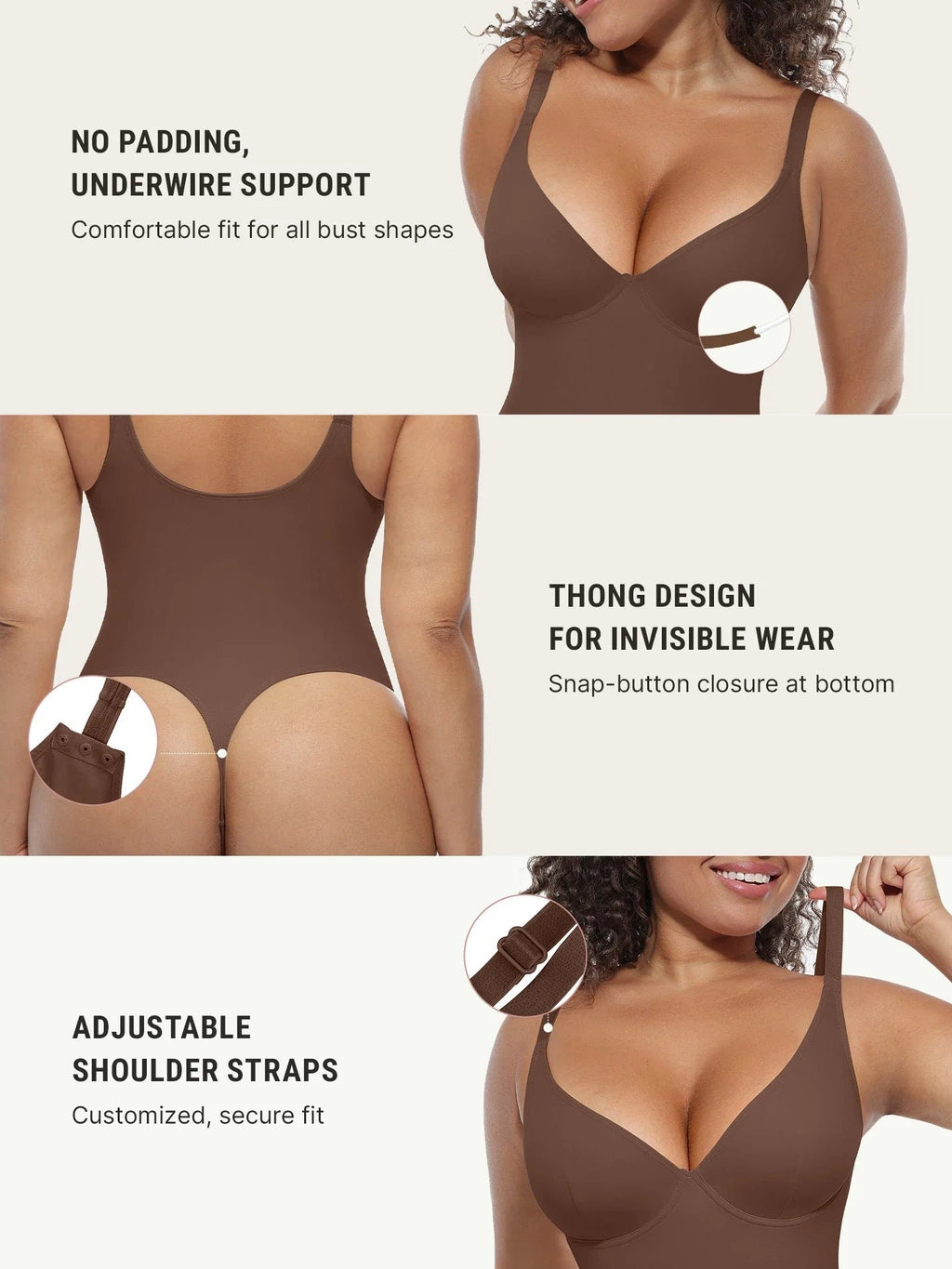 V-Neck Tummy Control Sculpt Bodysuit