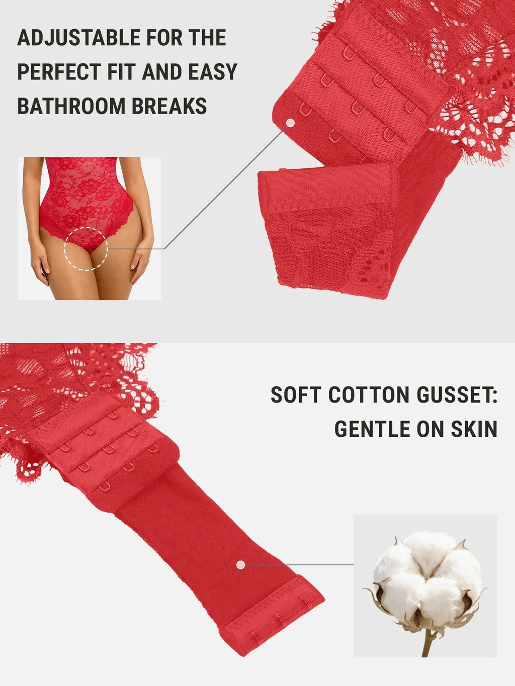 Lace V-Neck Breathable Bodysuit