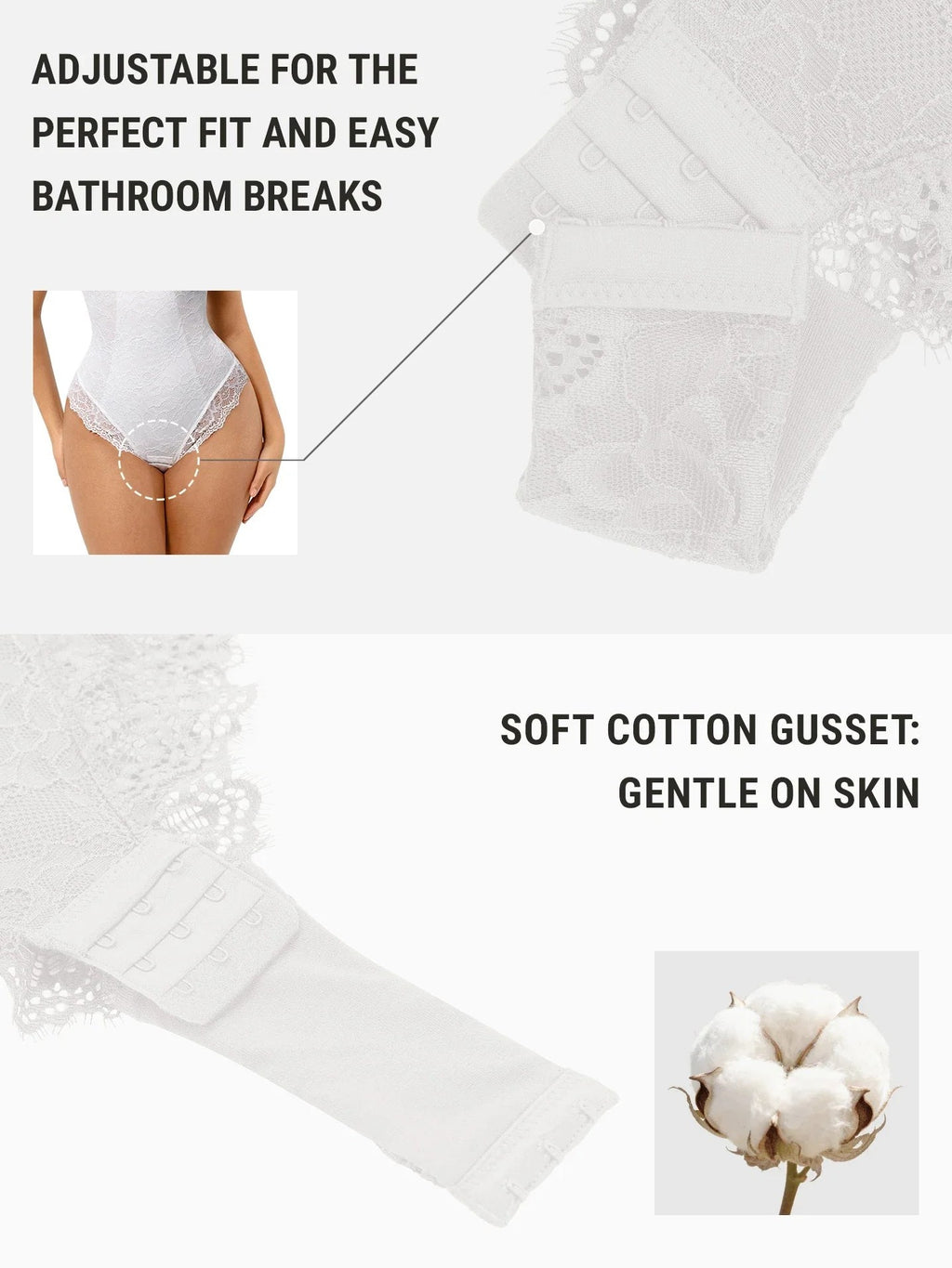 Lace V-Neck Breathable Bodysuit