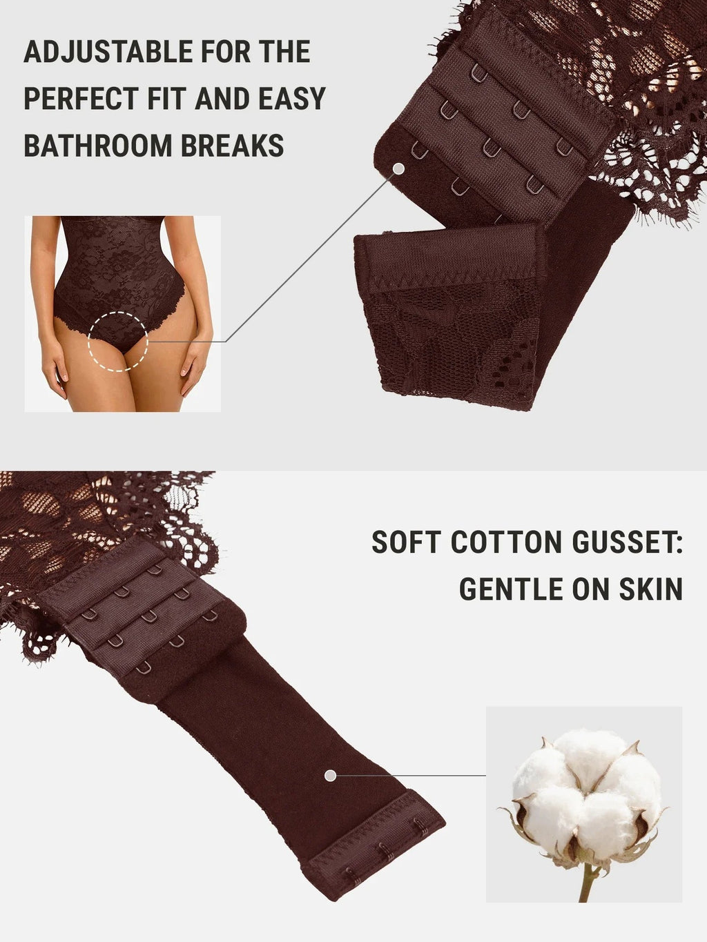 Lace V-Neck Breathable Bodysuit