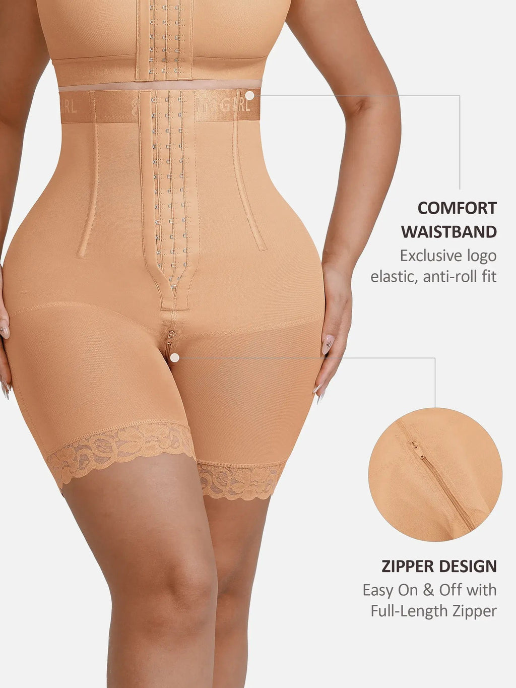 Feelingirl Steel-Boned High-Waist Shaper