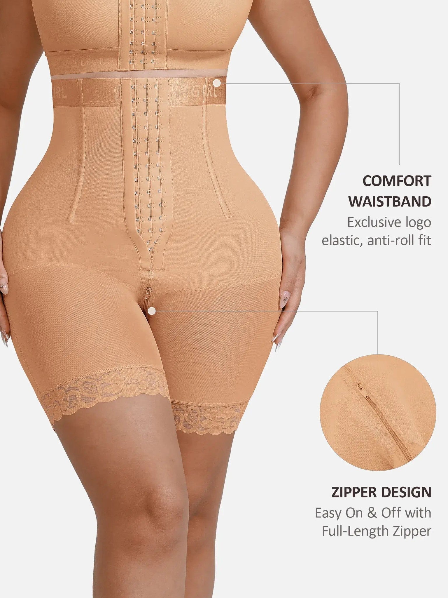 Feelingirl Steel-Boned High-Waist Shaper