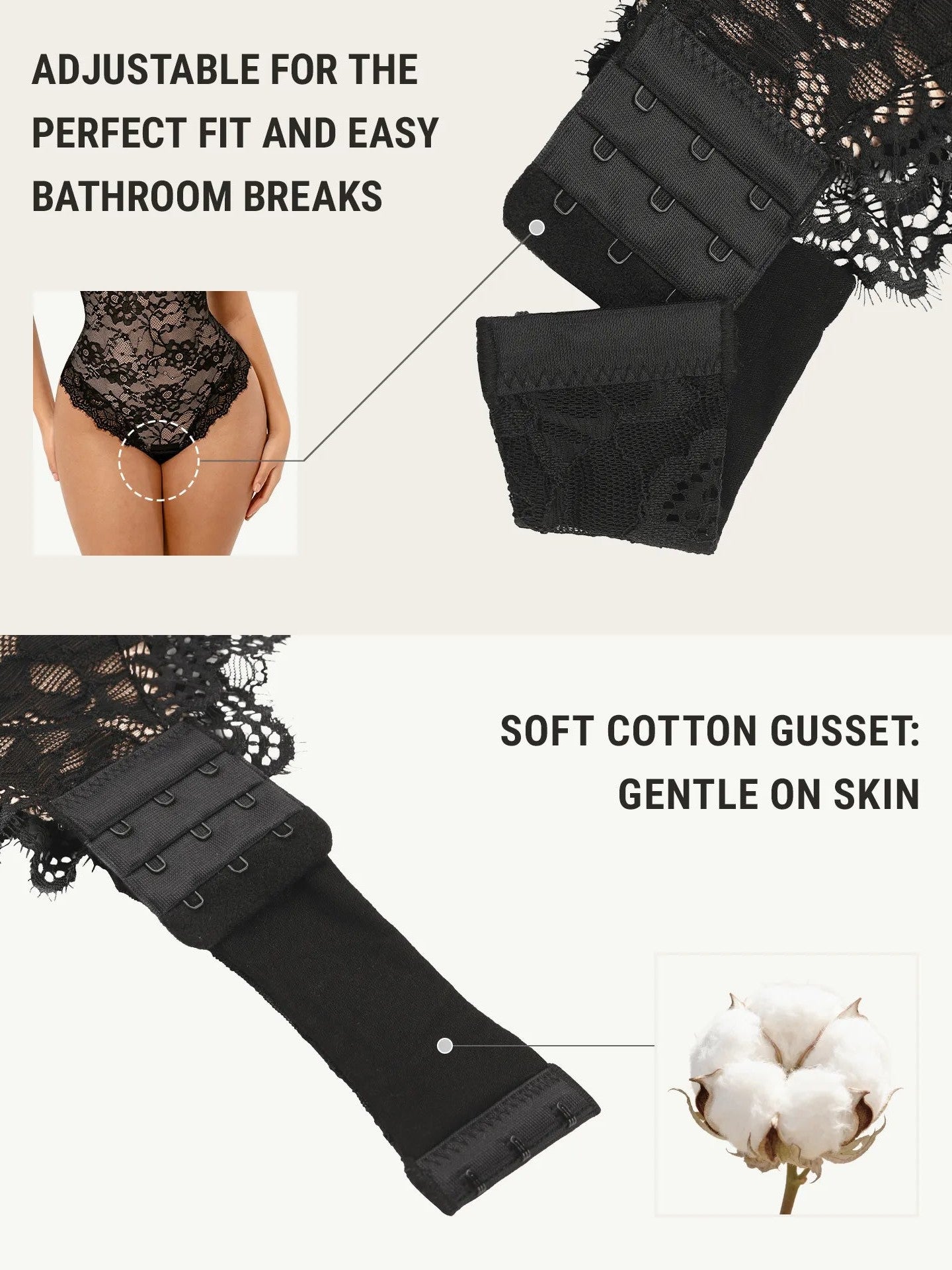 Lace V-Neck Breathable Bodysuit