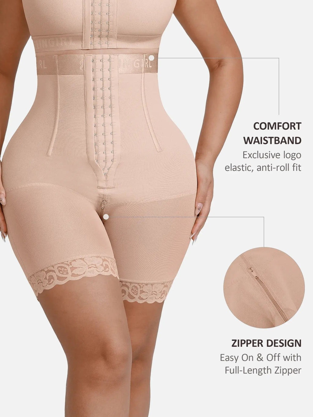 Feelingirl Steel-Boned High-Waist Shaper