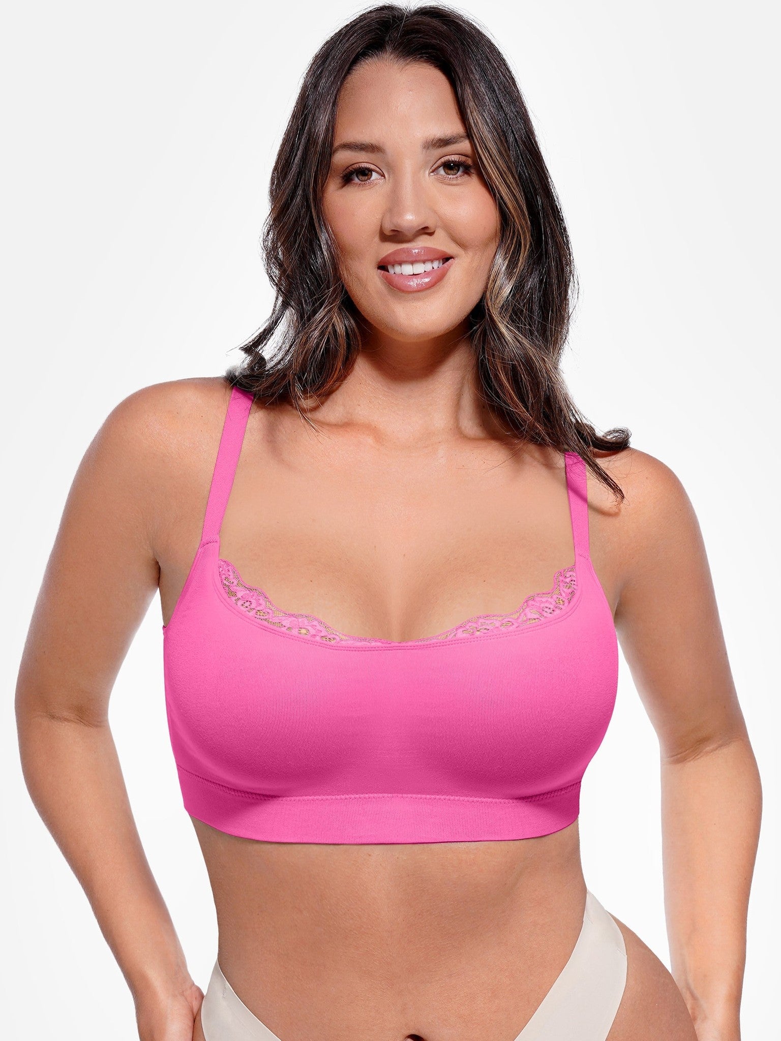 Feelingirl No Underwire Seamless Lace Everyday Bra