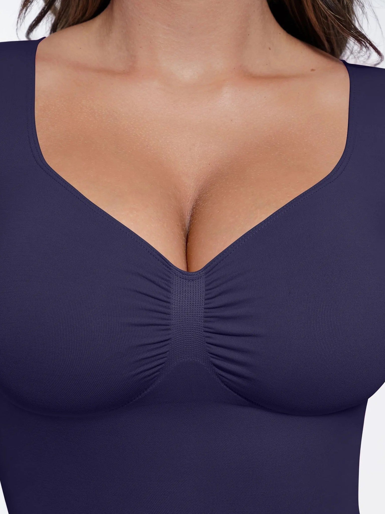 Seamless Long Sleeve Tummy Control Thong Bodysuit