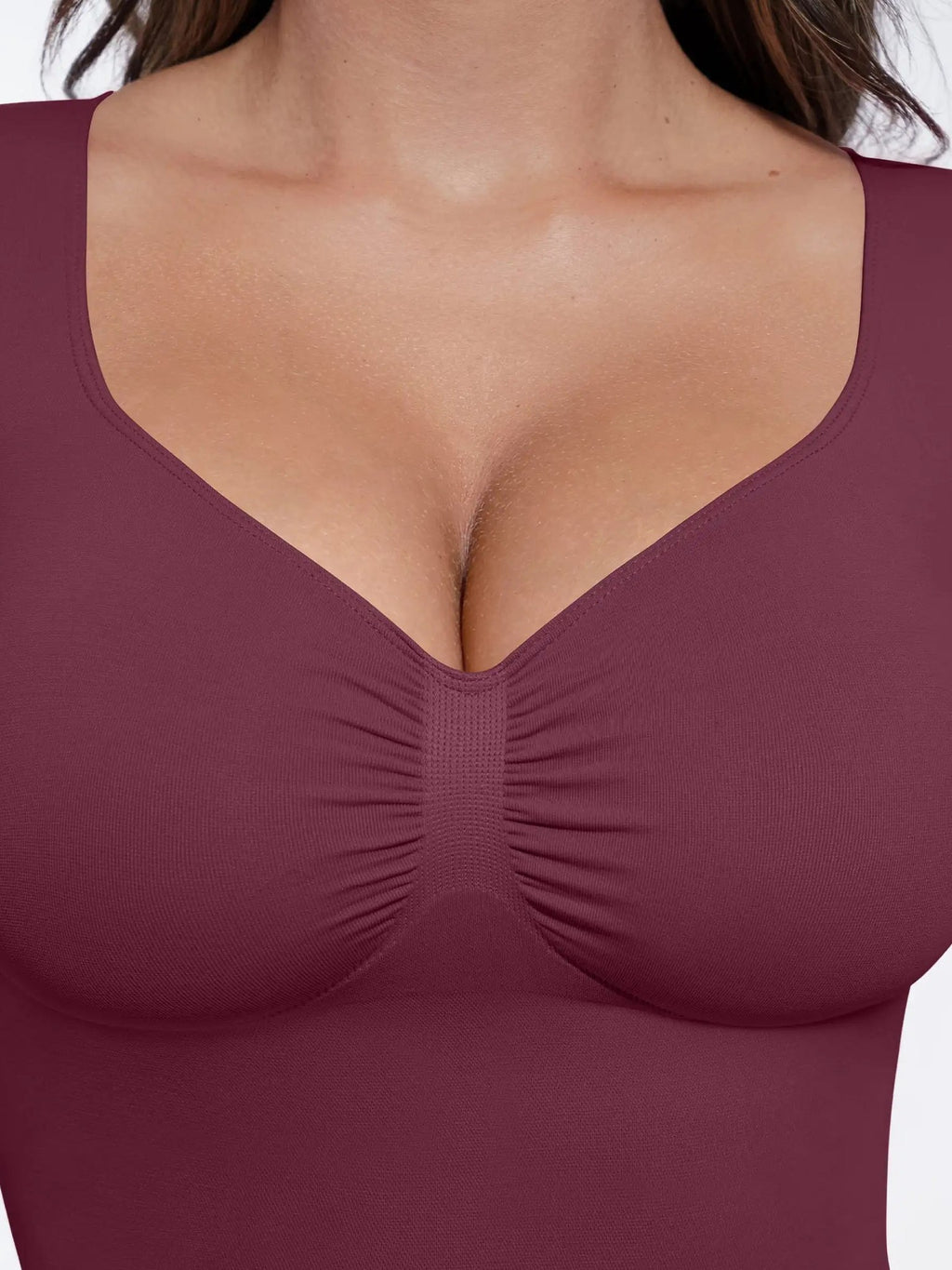 Seamless Long Sleeve Tummy Control Thong Bodysuit