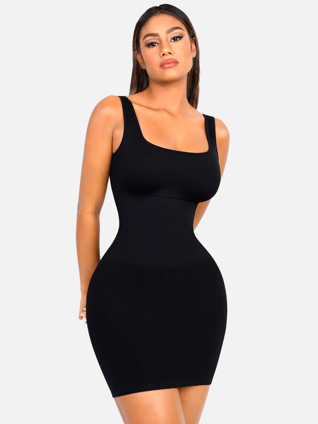Tummy Control Square Neck Everyday Dress