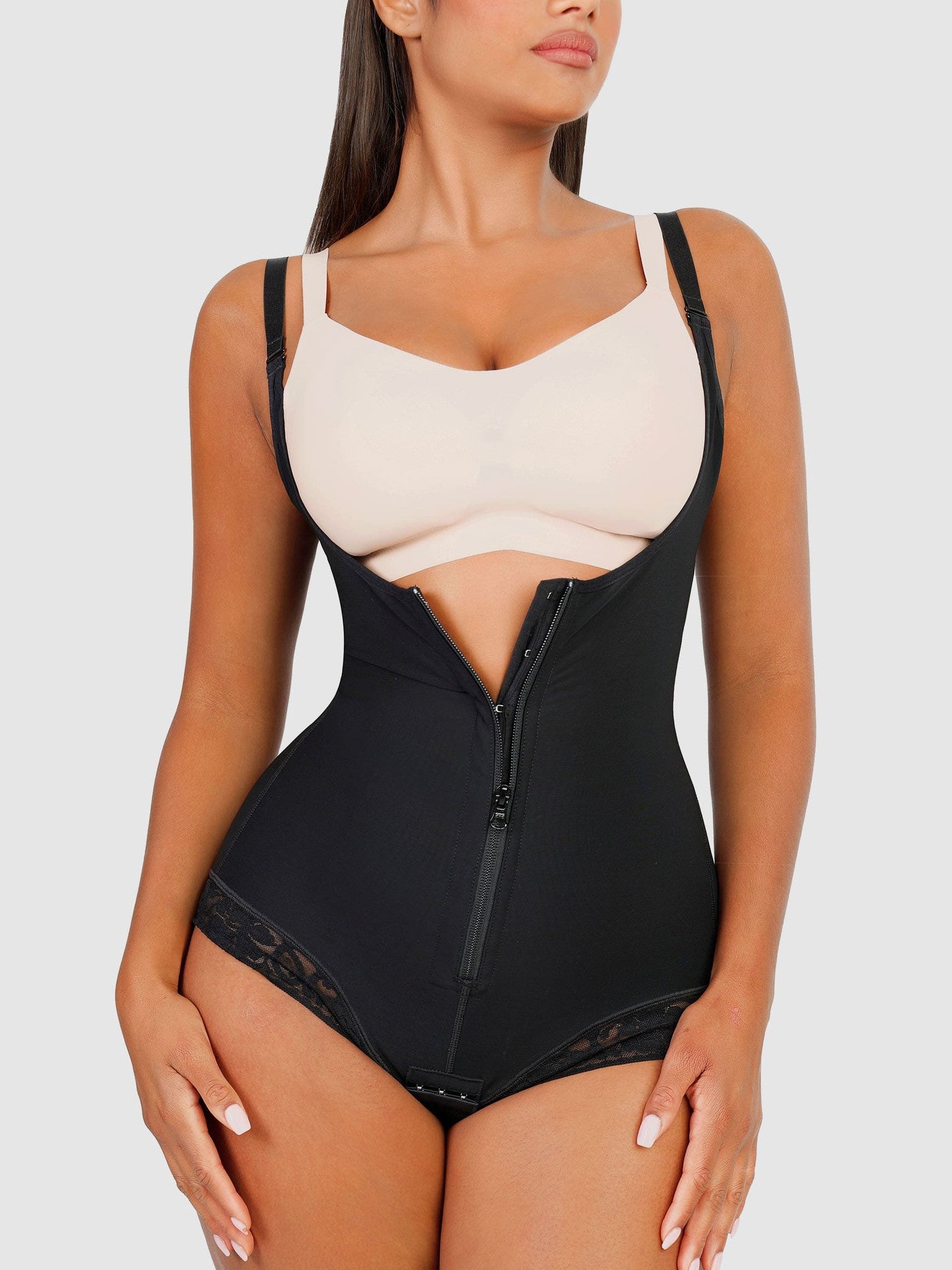 U-Plunge Adjustable Front Zipper Shapewear