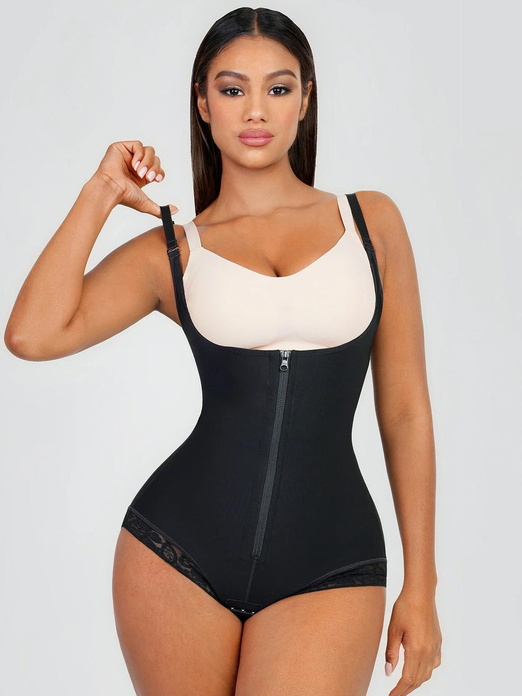 U-Plunge Adjustable Front Zipper Shapewear