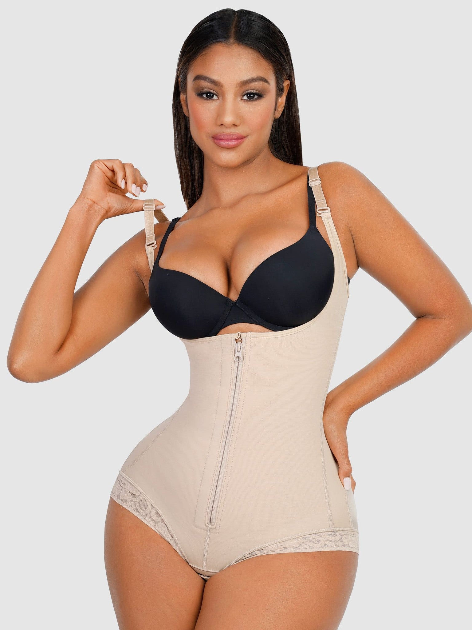 U-Plunge Adjustable Front Zipper Shapewear