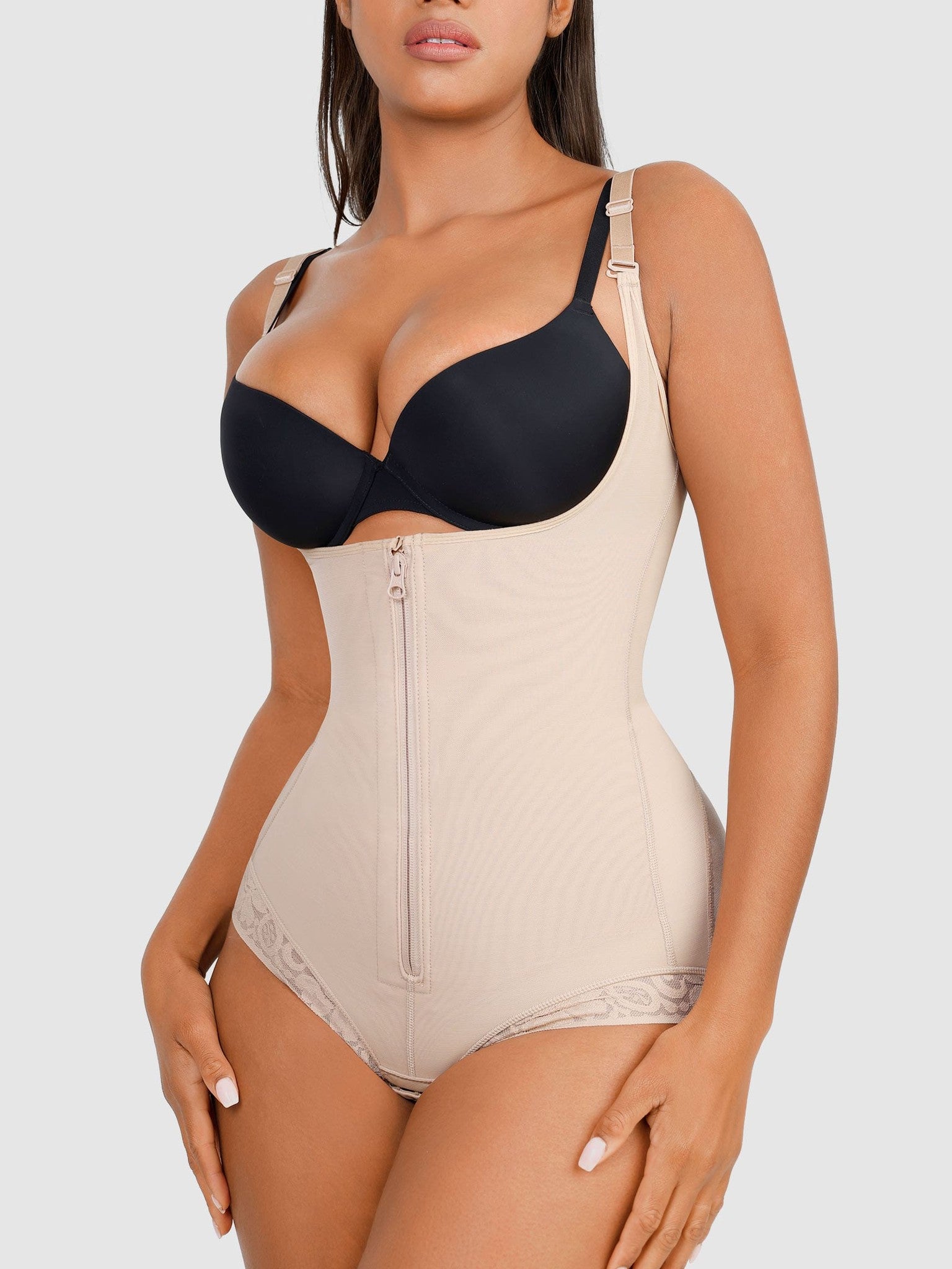 U-Plunge Adjustable Front Zipper Shapewear