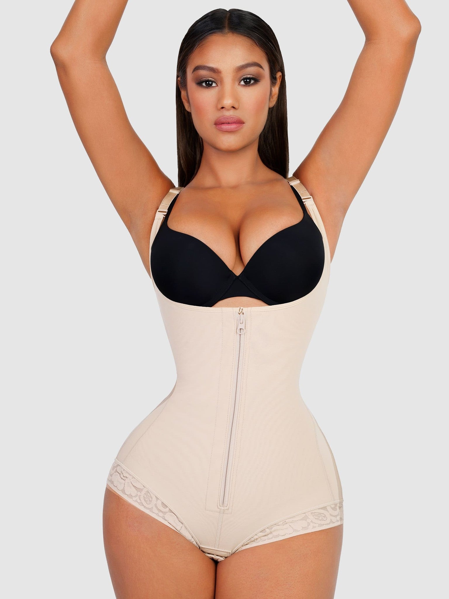U-Plunge Adjustable Front Zipper Shapewear