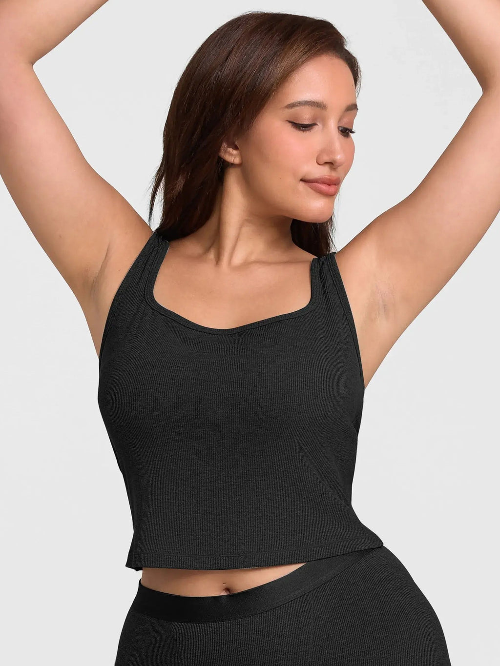 Feelingirl Breathable Ribbed Sleeveless Tank Top