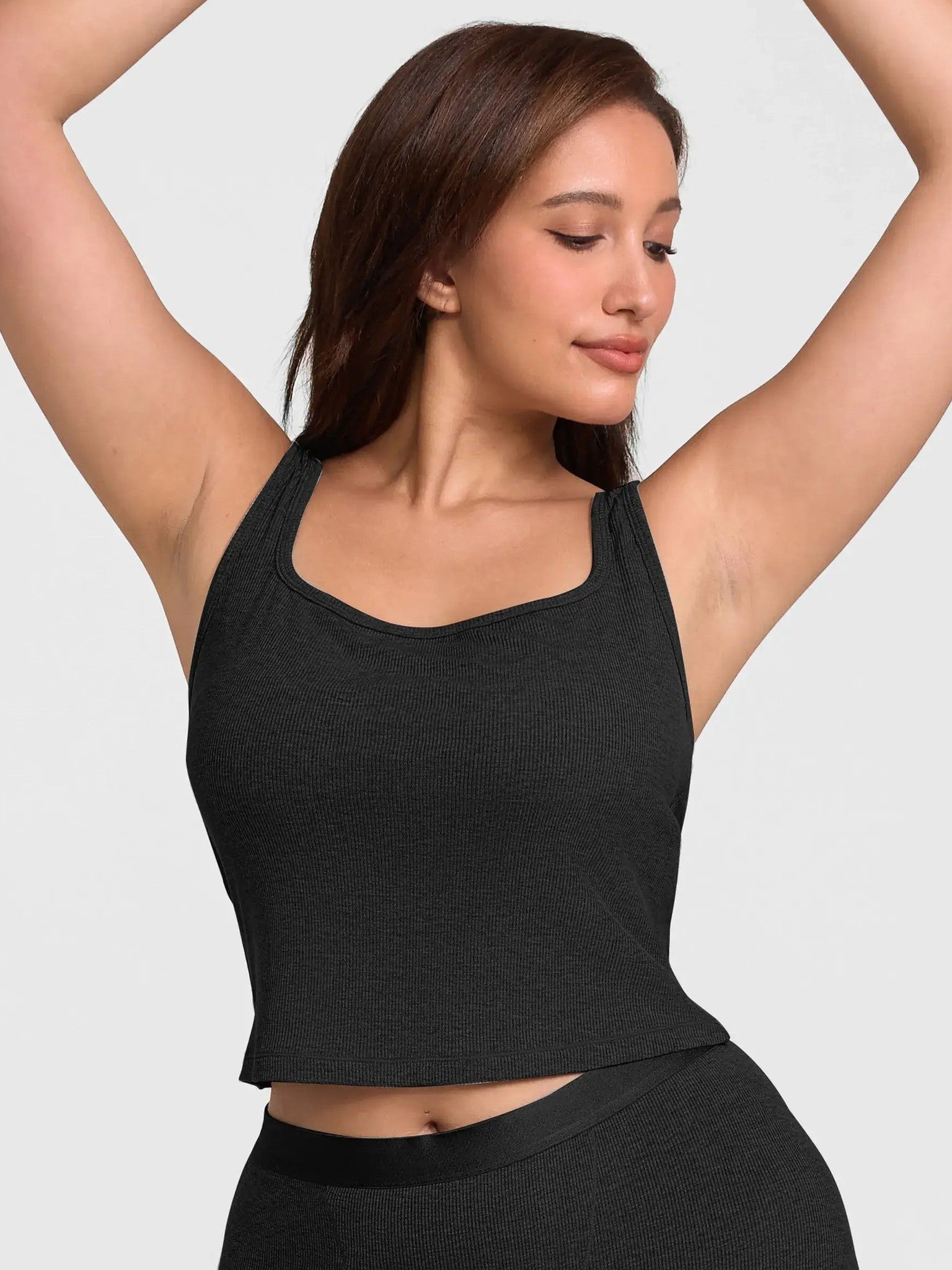 Feelingirl Breathable Ribbed Sleeveless Tank Top