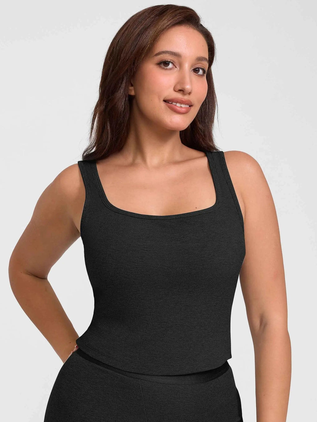 Feelingirl Breathable Ribbed Sleeveless Tank Top