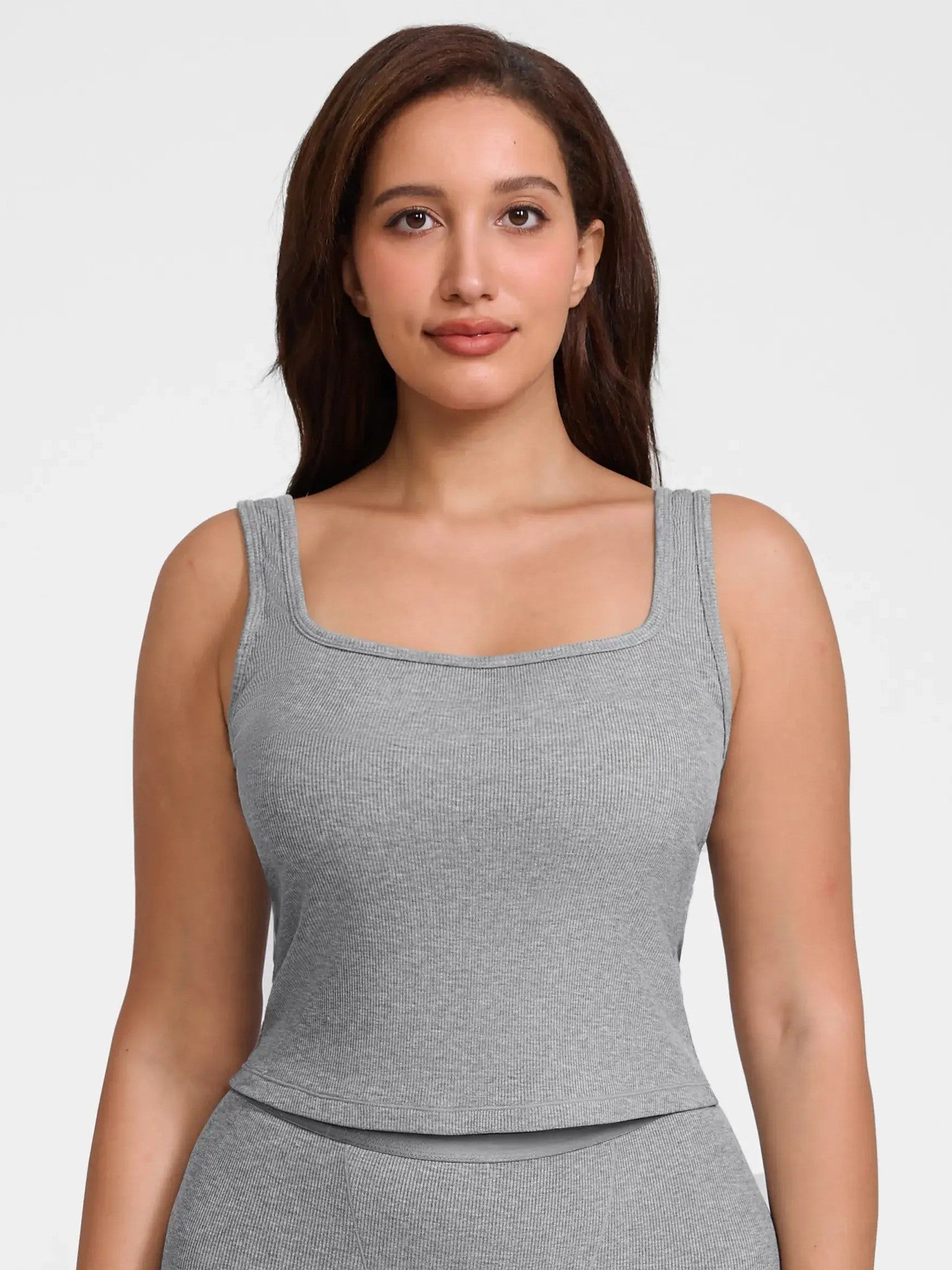 Feelingirl Breathable Ribbed Sleeveless Tank Top