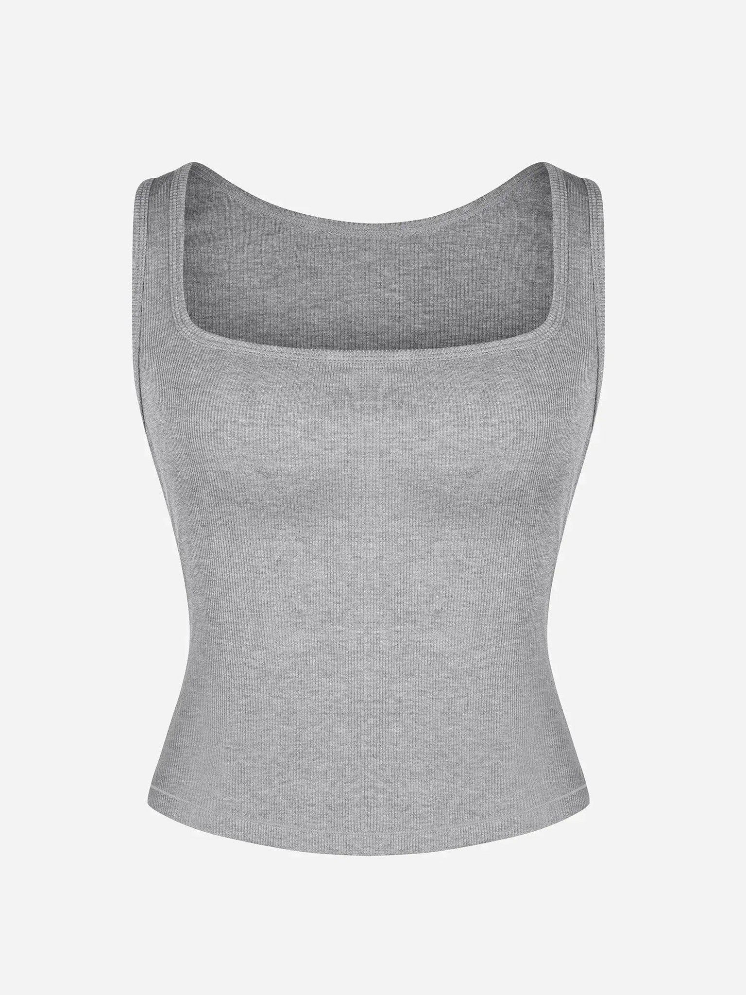 Feelingirl Breathable Ribbed Sleeveless Tank Top