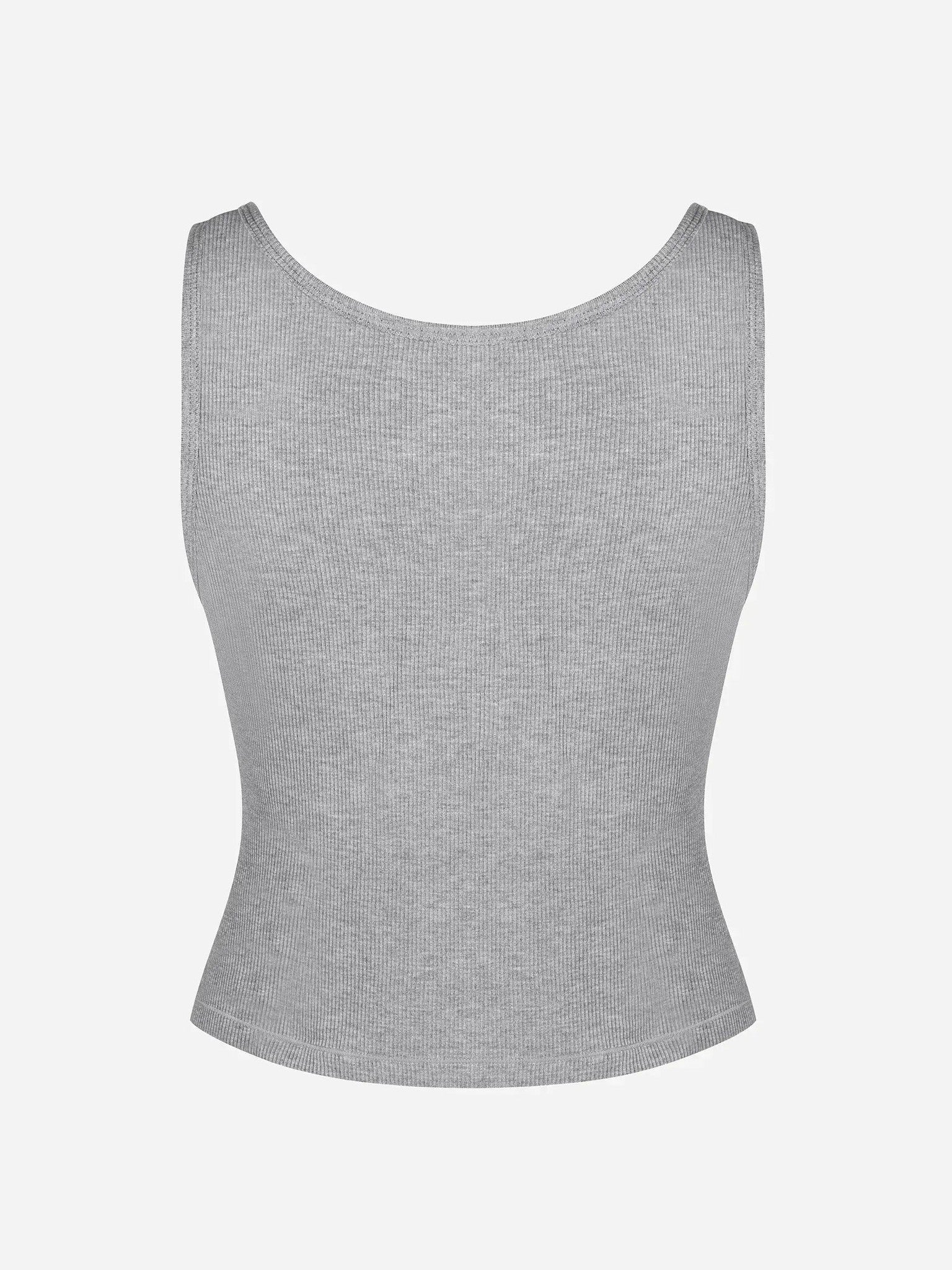 Feelingirl Breathable Ribbed Sleeveless Tank Top