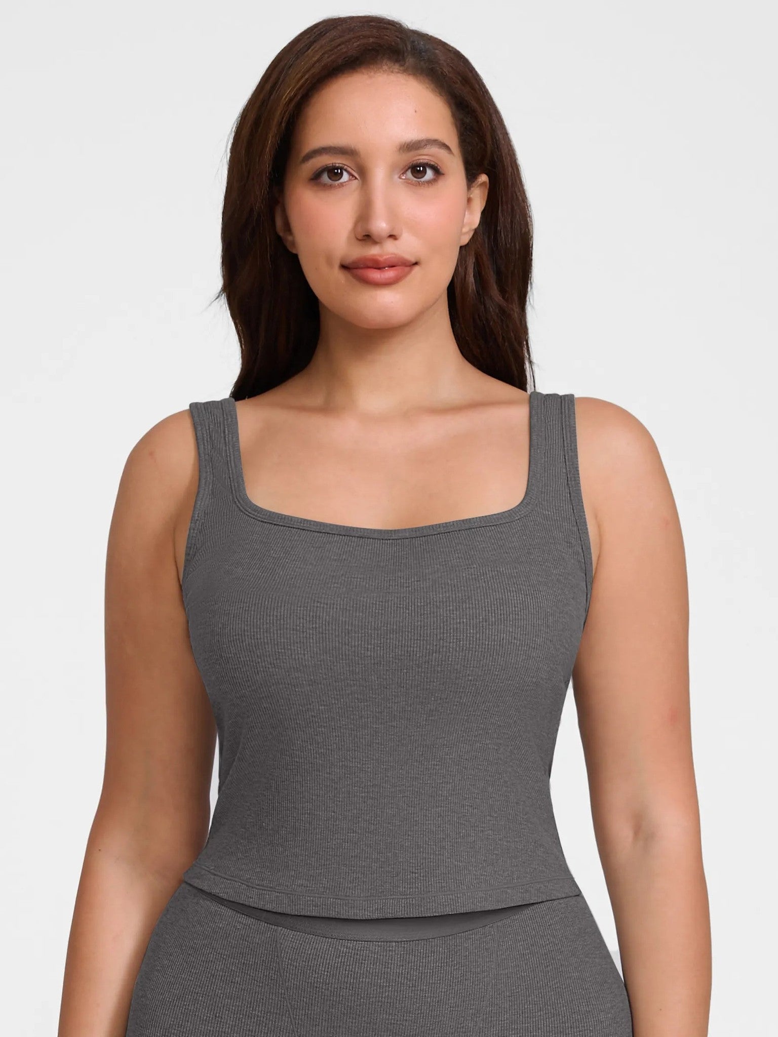 Feelingirl Breathable Ribbed Sleeveless Tank Top