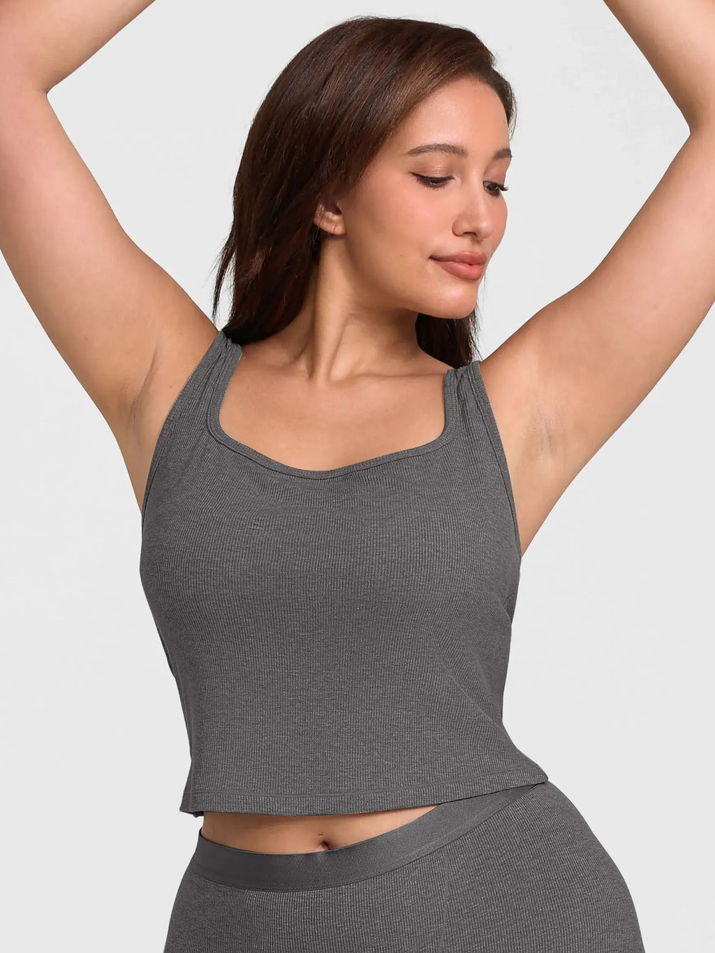 Feelingirl Breathable Ribbed Sleeveless Tank Top