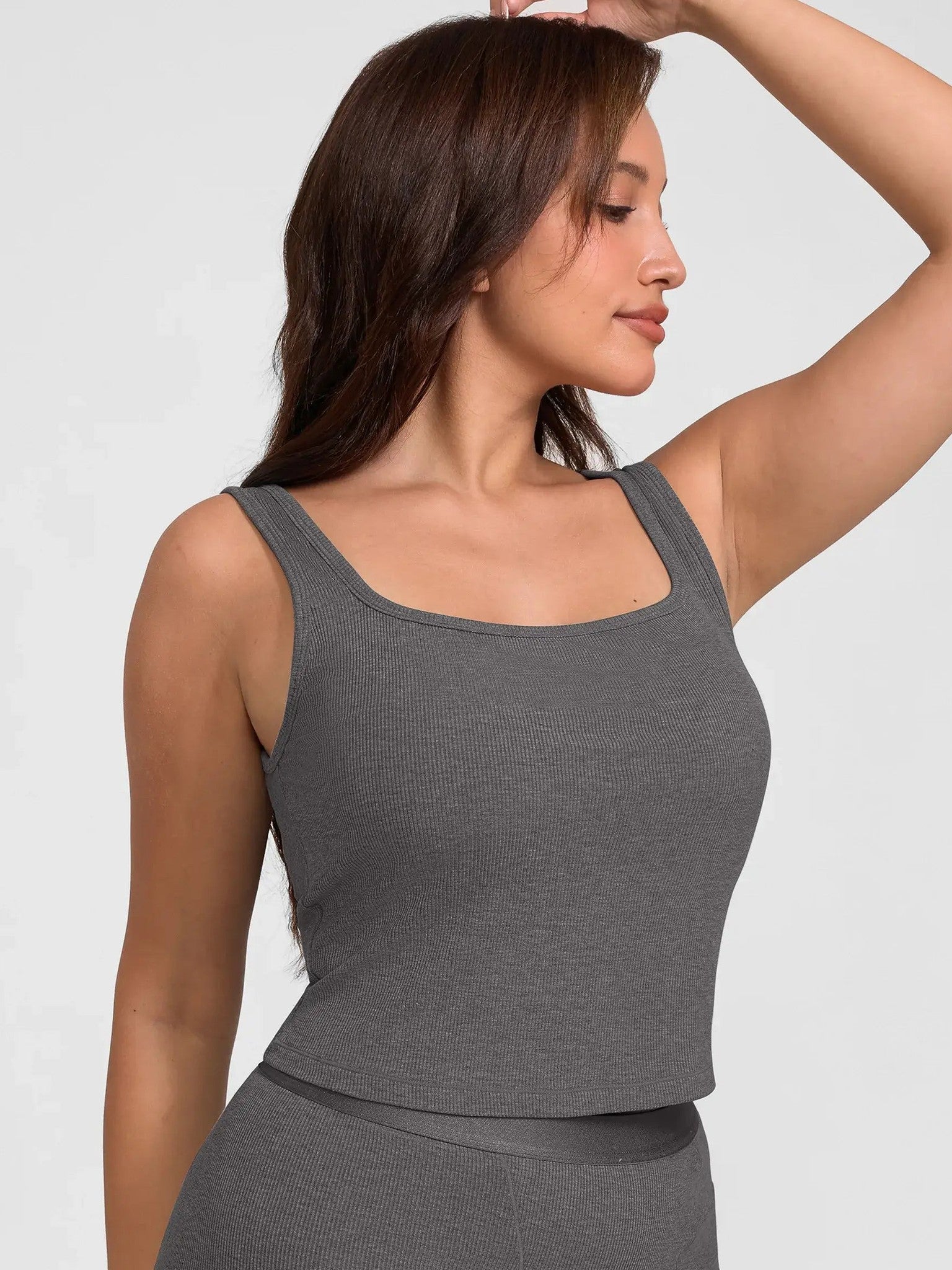 Feelingirl Breathable Ribbed Sleeveless Tank Top