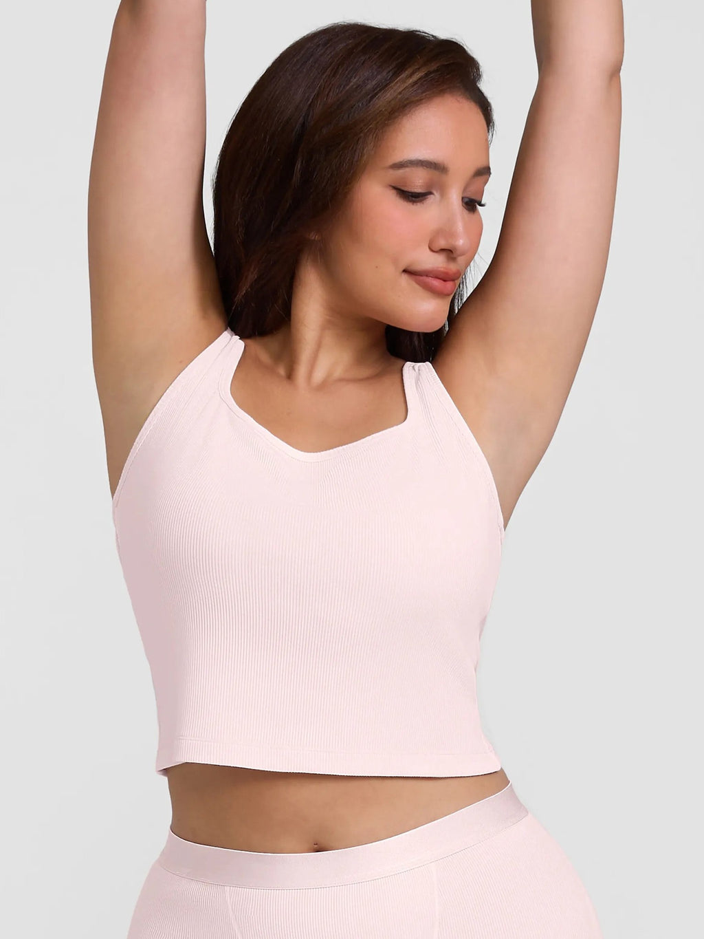 Feelingirl Breathable Ribbed Sleeveless Tank Top