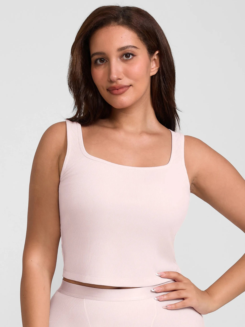 Feelingirl Breathable Ribbed Sleeveless Tank Top