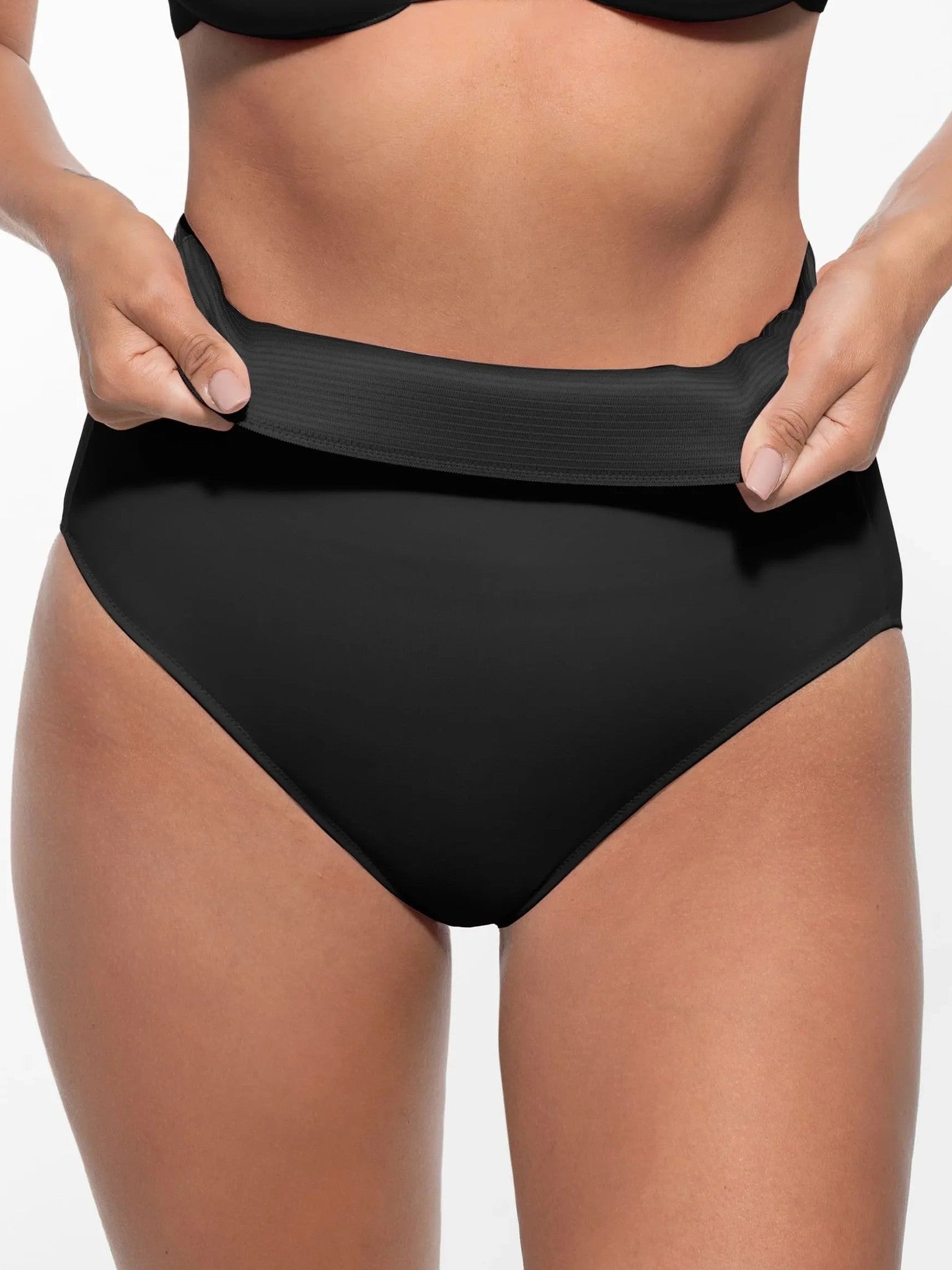 Feelingirl Built-in Elastic Mid-Waist Shaping Panties