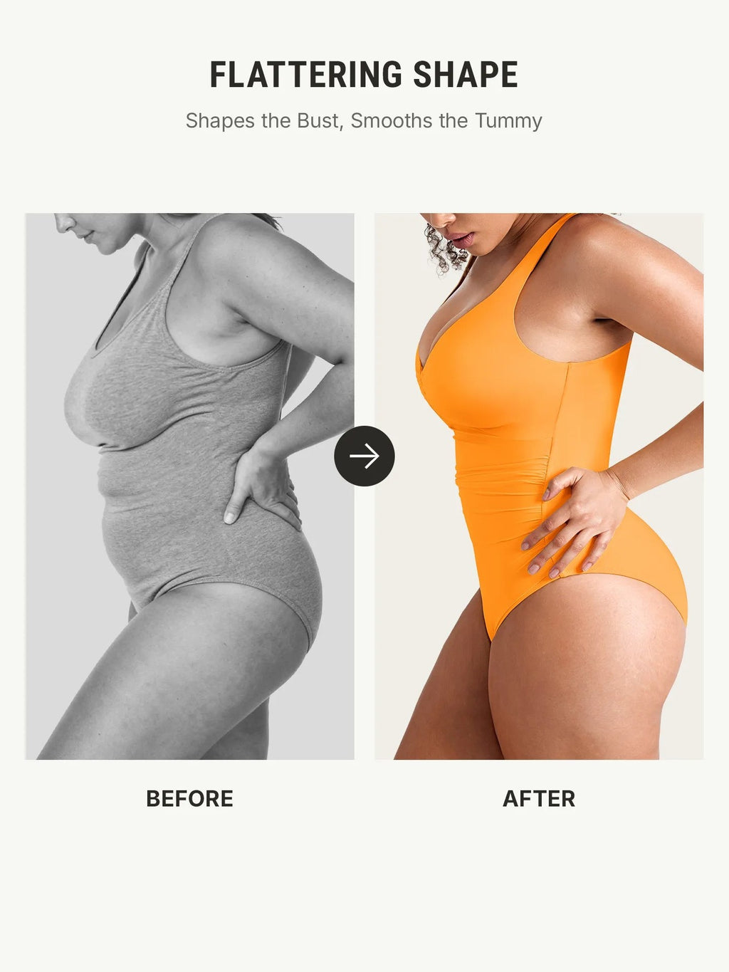 Feelingirl Deep V Metal Ring Ruched Sculpting Swimsuit