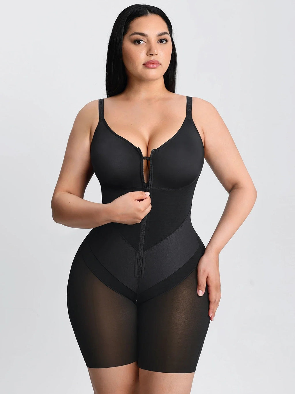 Feelingirl Full-Coverage Chest Faja Tummy Control Butt Lift Bodysuit