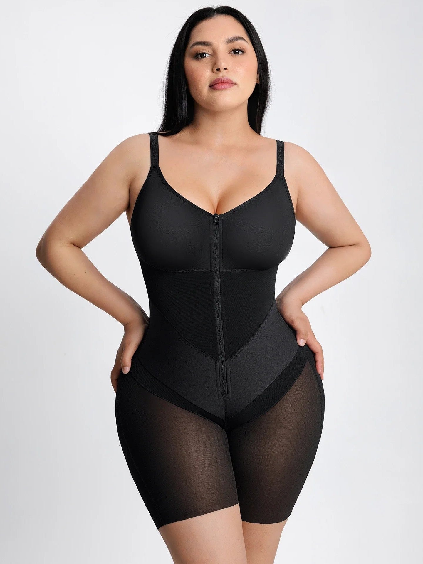 Feelingirl Full-Coverage Chest Faja Tummy Control Butt Lift Bodysuit