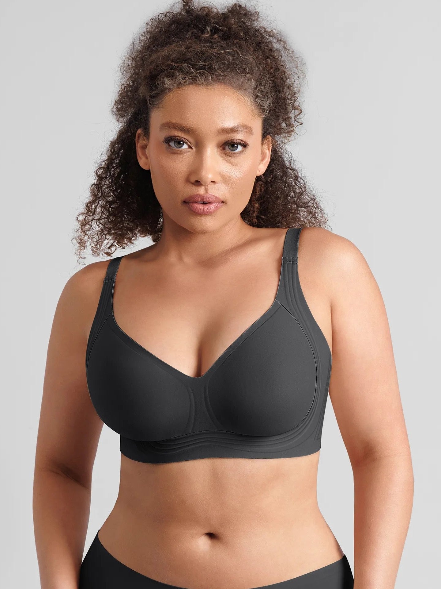 Feelingirl Jelly-Support Comfort Wireless Seamless Plunge Bra