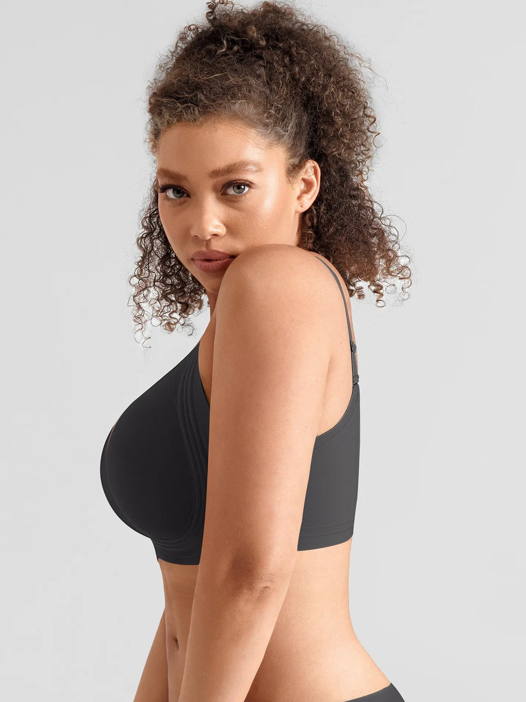 Feelingirl Jelly-Support Comfort Wireless Seamless Plunge Bra