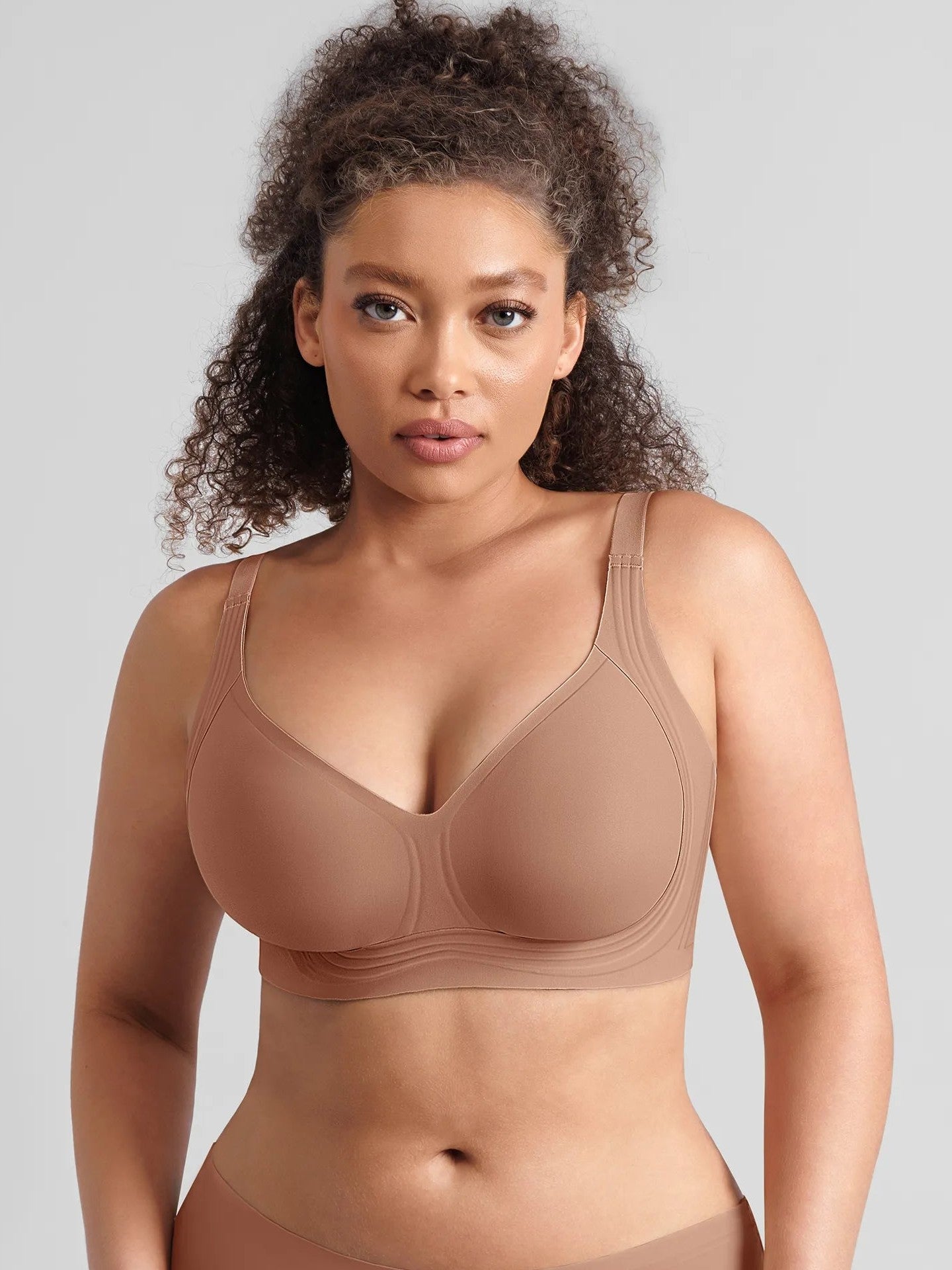 Feelingirl Jelly-Support Comfort Wireless Seamless Plunge Bra
