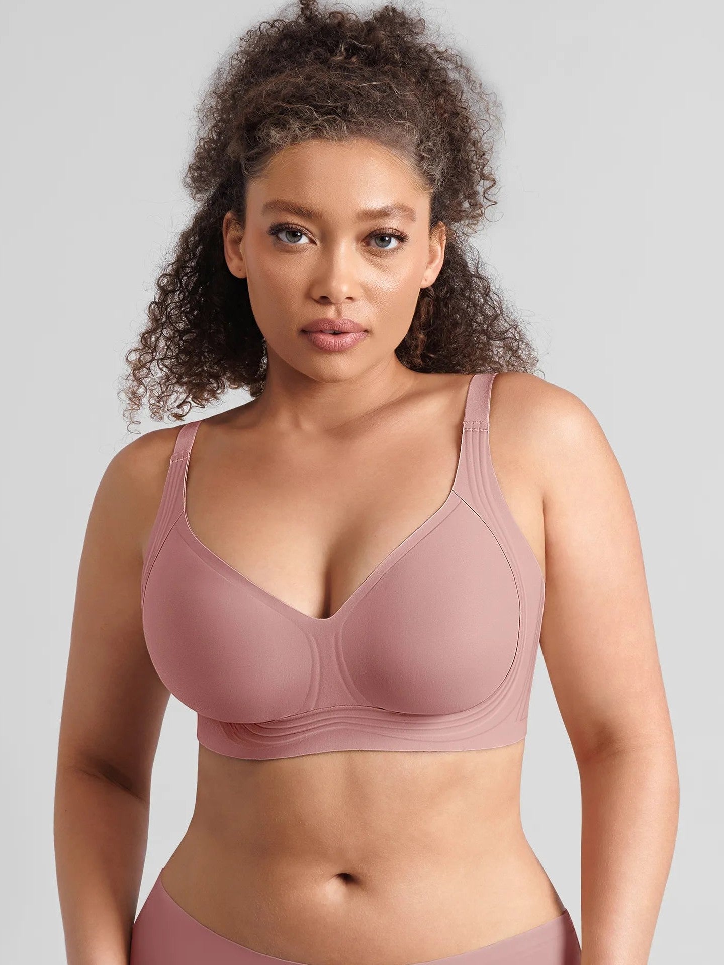 Feelingirl Jelly-Support Comfort Wireless Seamless Plunge Bra