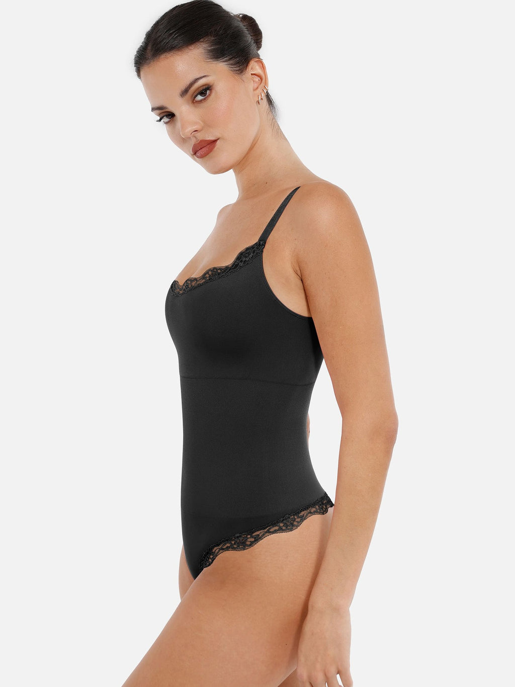 Lace Firm Control Seamless Thong Bodysuit