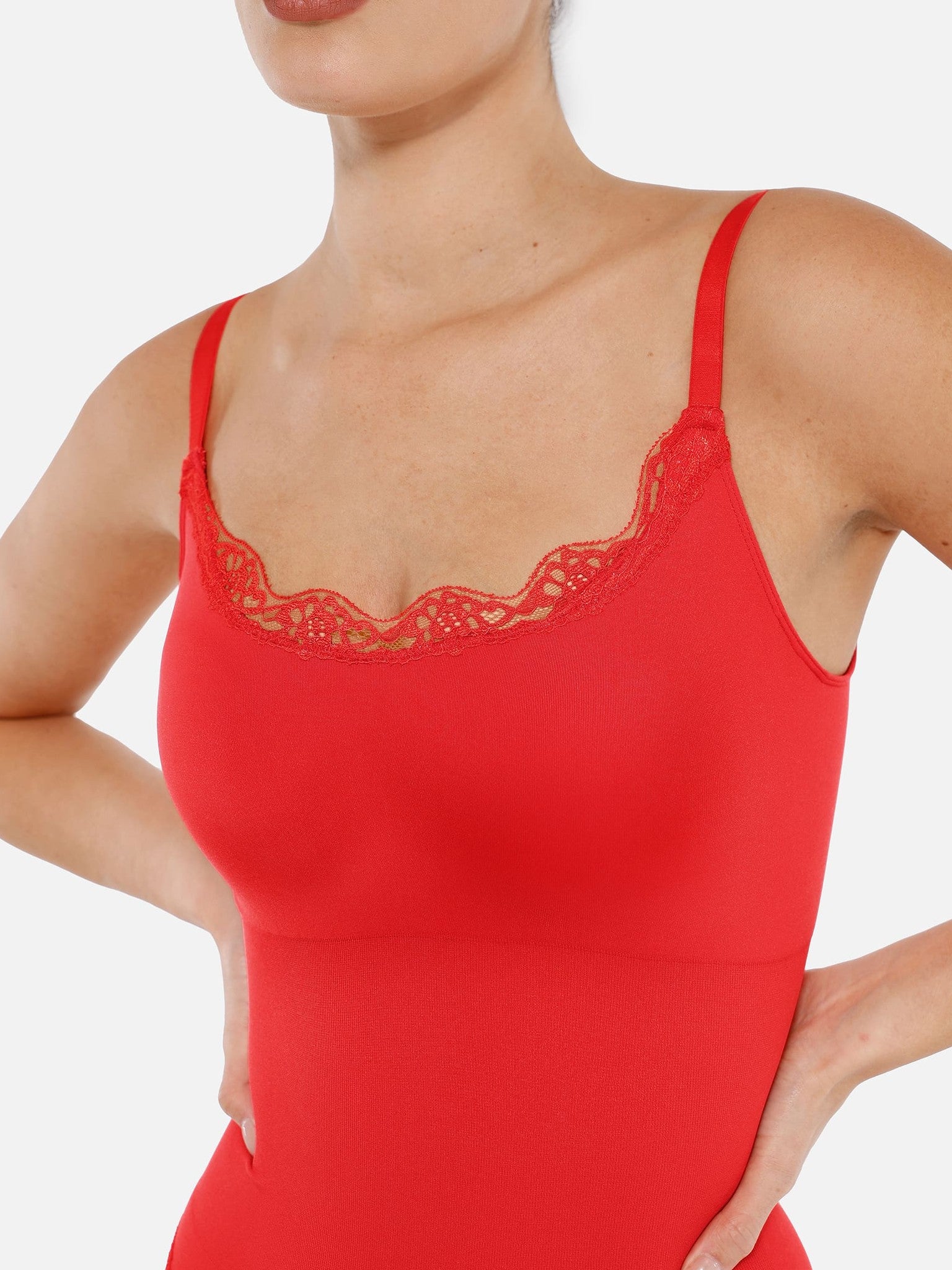 Lace Firm Control Seamless Thong Bodysuit