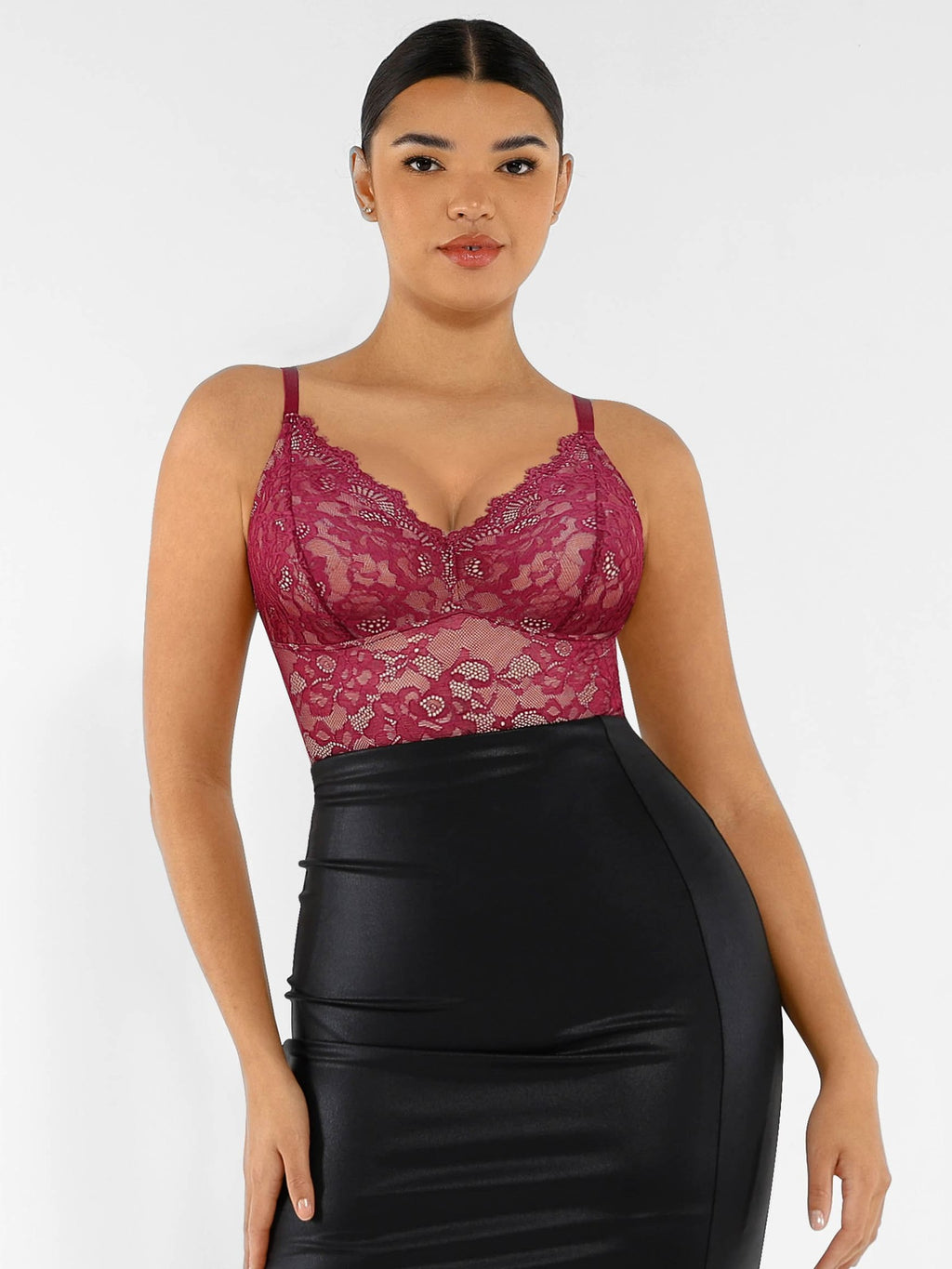 Lace V-Neck Breathable Bodysuit