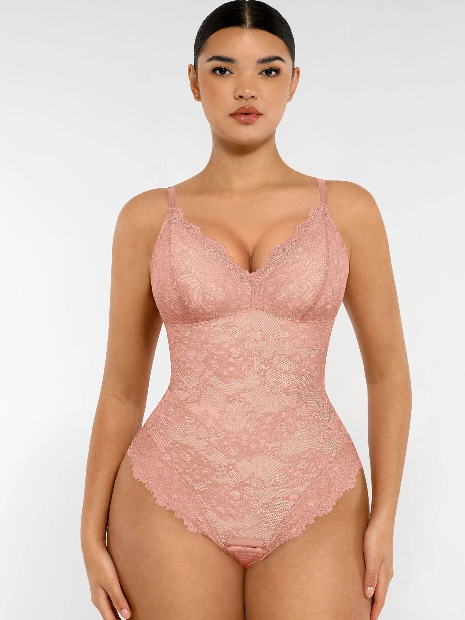 Lace V-Neck Breathable Bodysuit