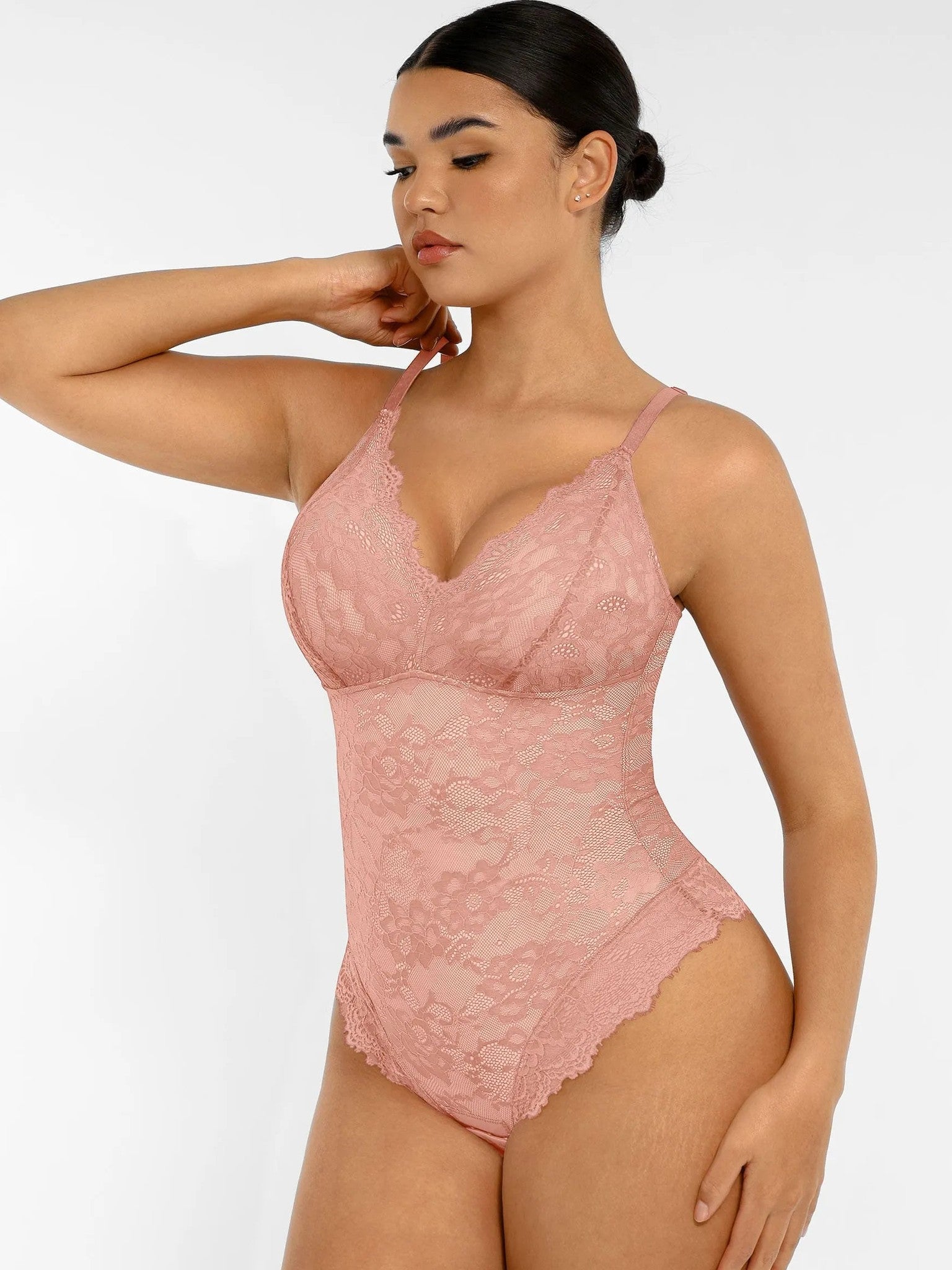 Lace V-Neck Breathable Bodysuit