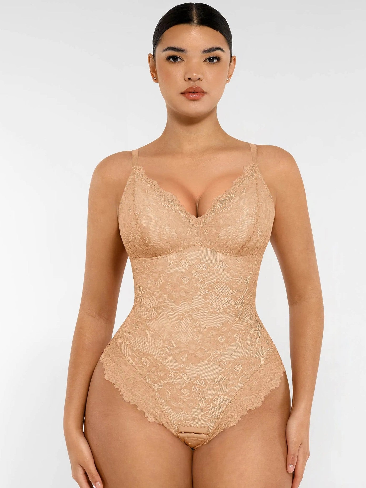 Lace V-Neck Breathable Bodysuit
