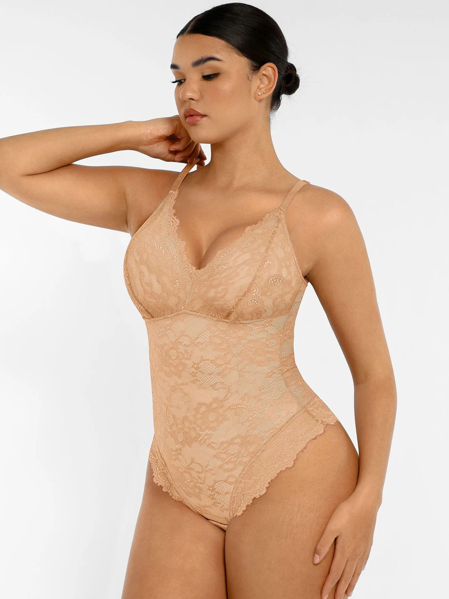 Lace V-Neck Breathable Bodysuit
